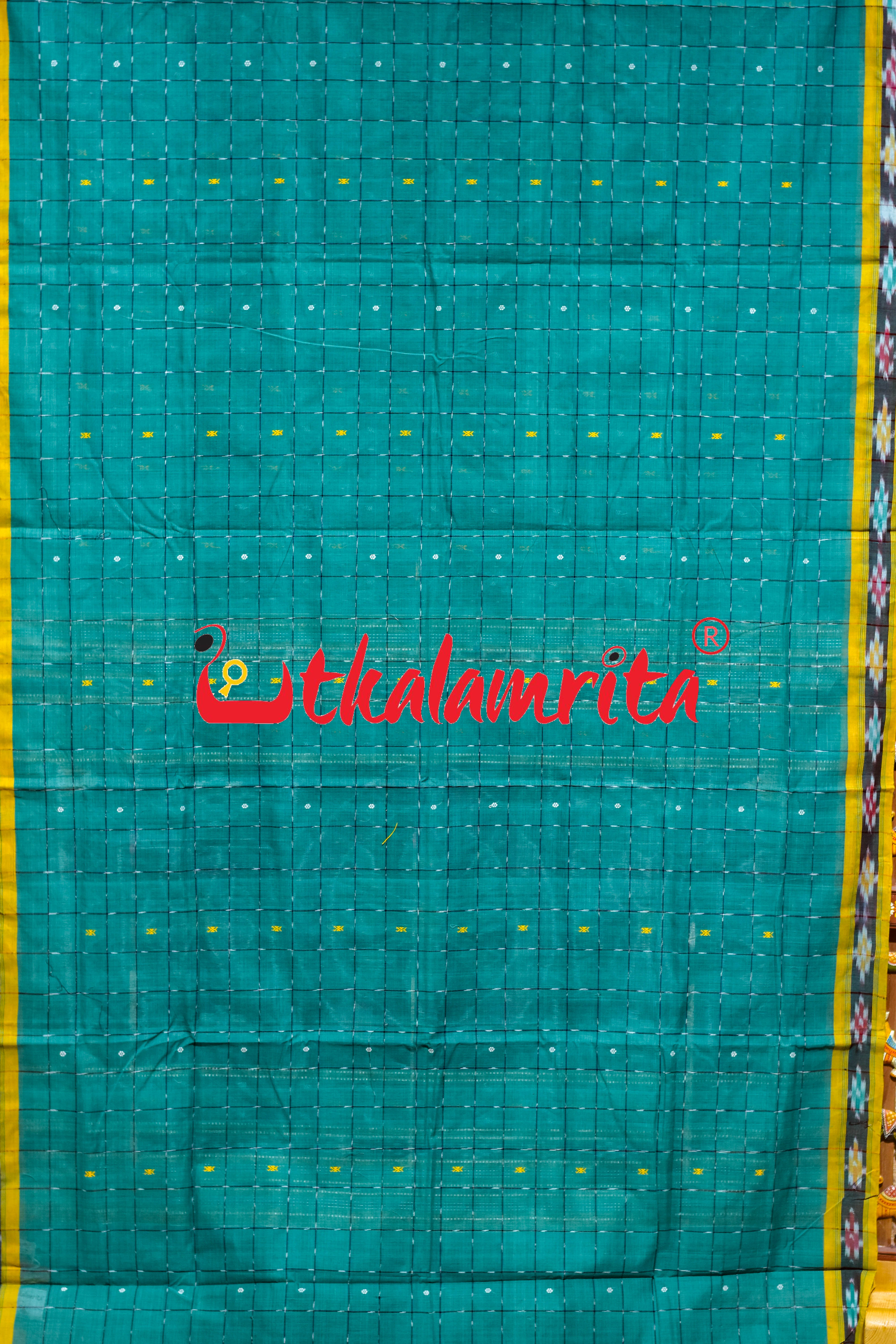 26 Squares Green Pittala Single Cotton Saree