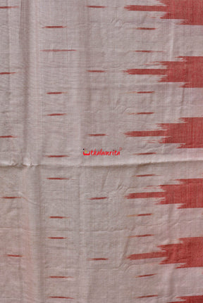 Off White Red Daali Scot Saree