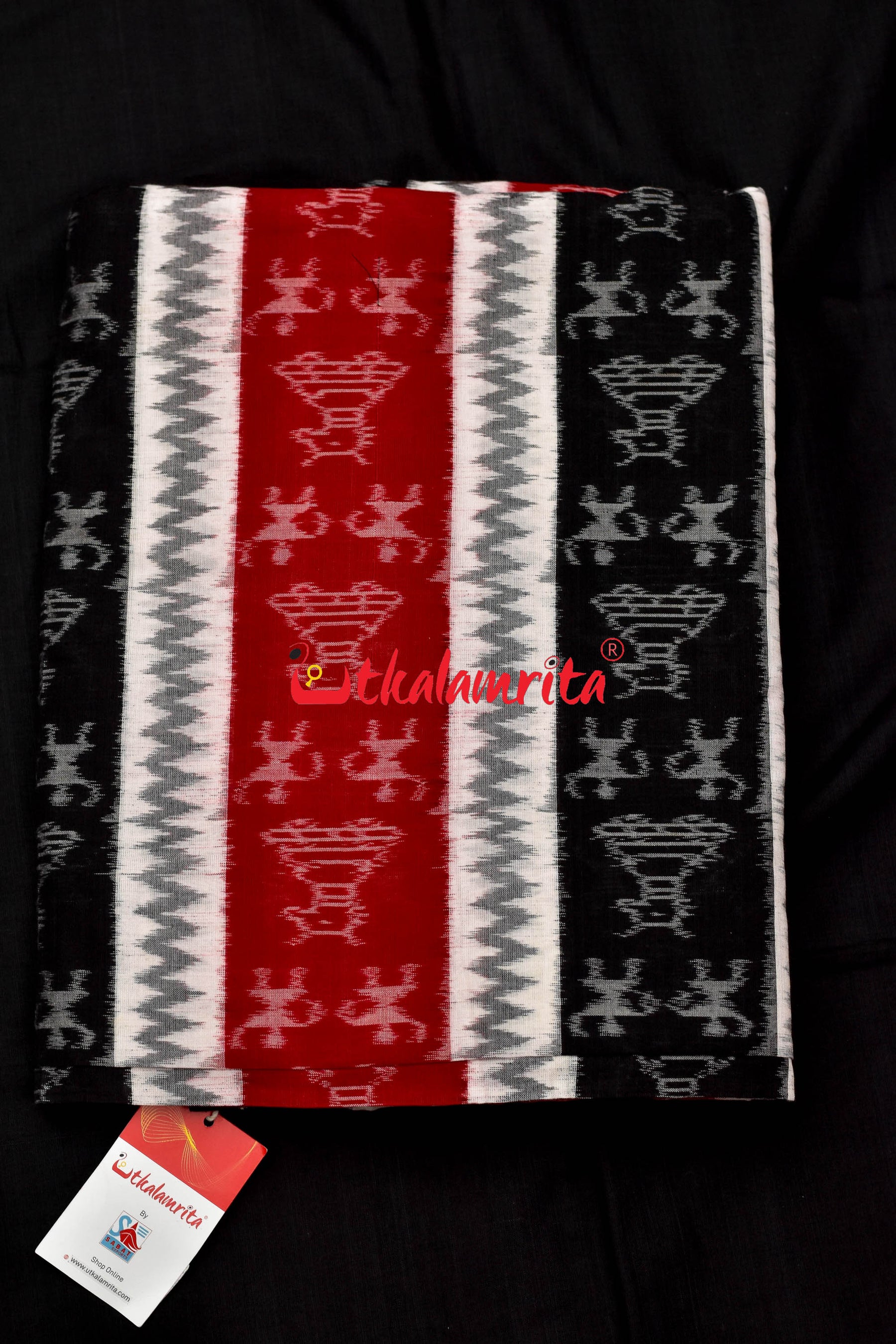 Tribal Pashupati Red Black White (Fabric)