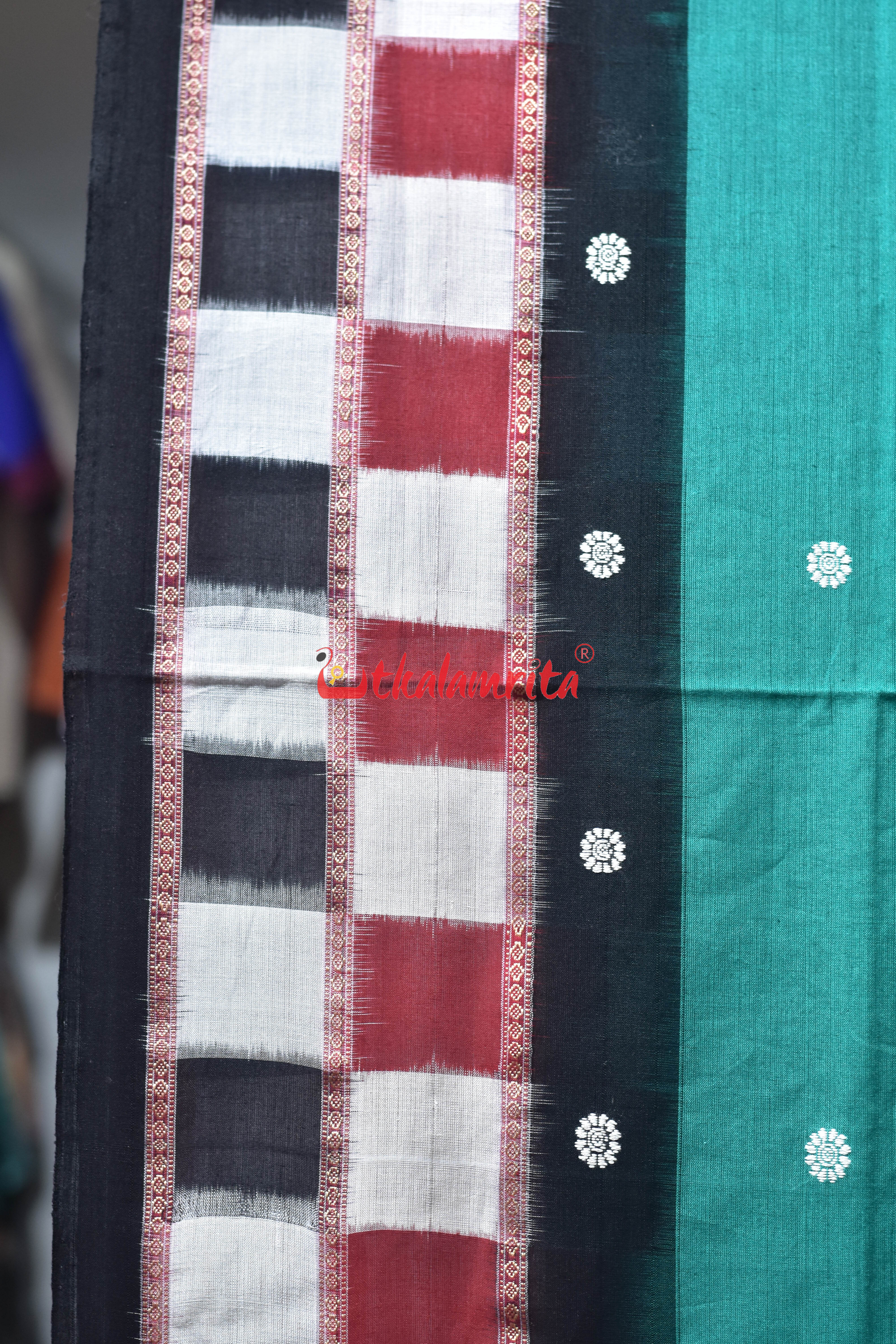 Green Border Big Pasapali Cotton Saree