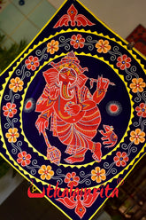 Red Ganesha Blue Patch Applique