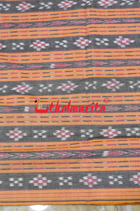 Grey Yellow Single Ikat Pasapali (Fabric)