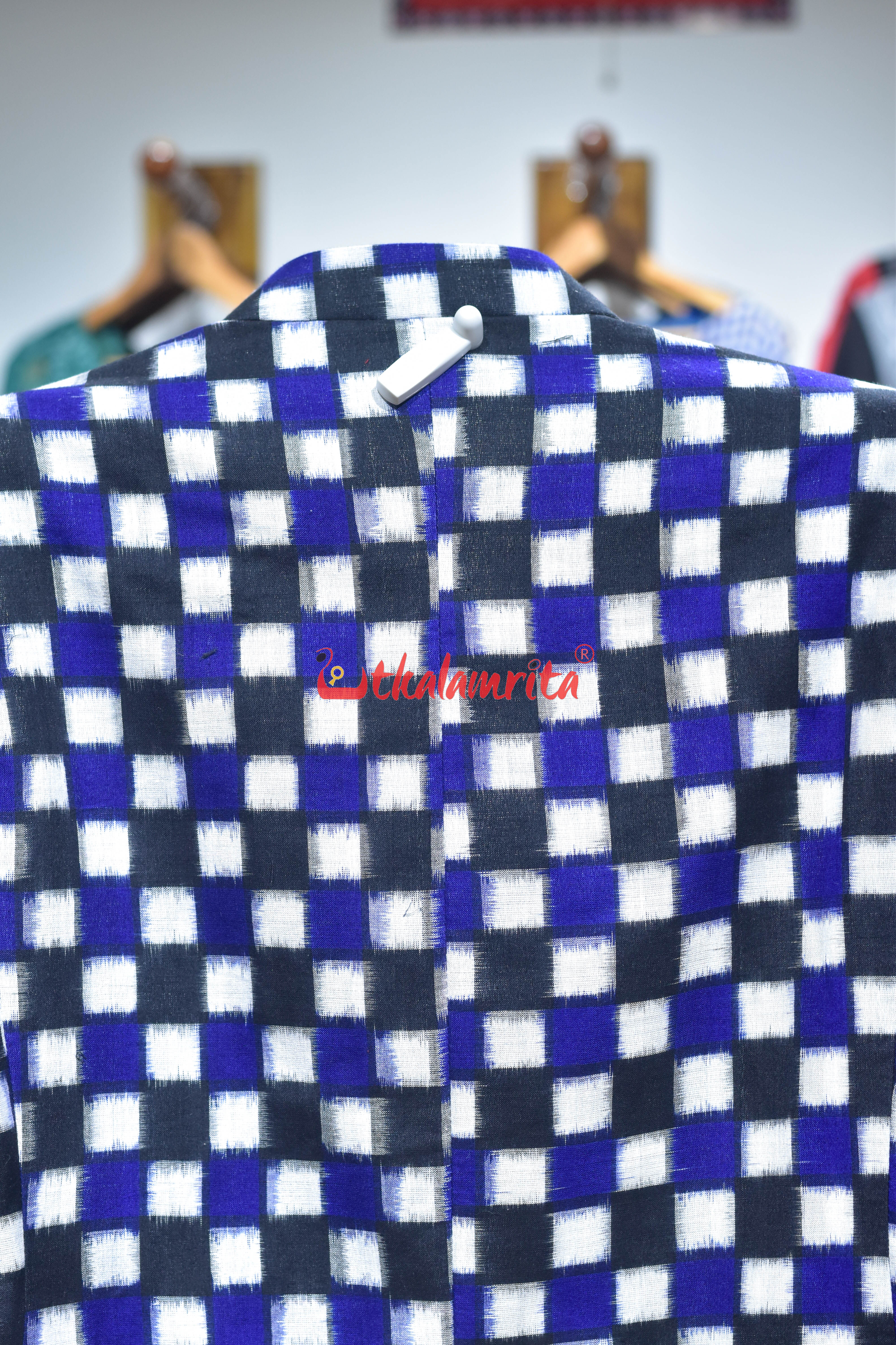 Blue Black 37 Kuthi Asymmetric (Men's Blazer)