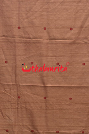 Peach Red Chakra Jaala Gopalpur Tussar Saree