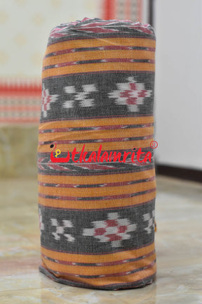 Grey Yellow Single Ikat Pasapali (Fabric)