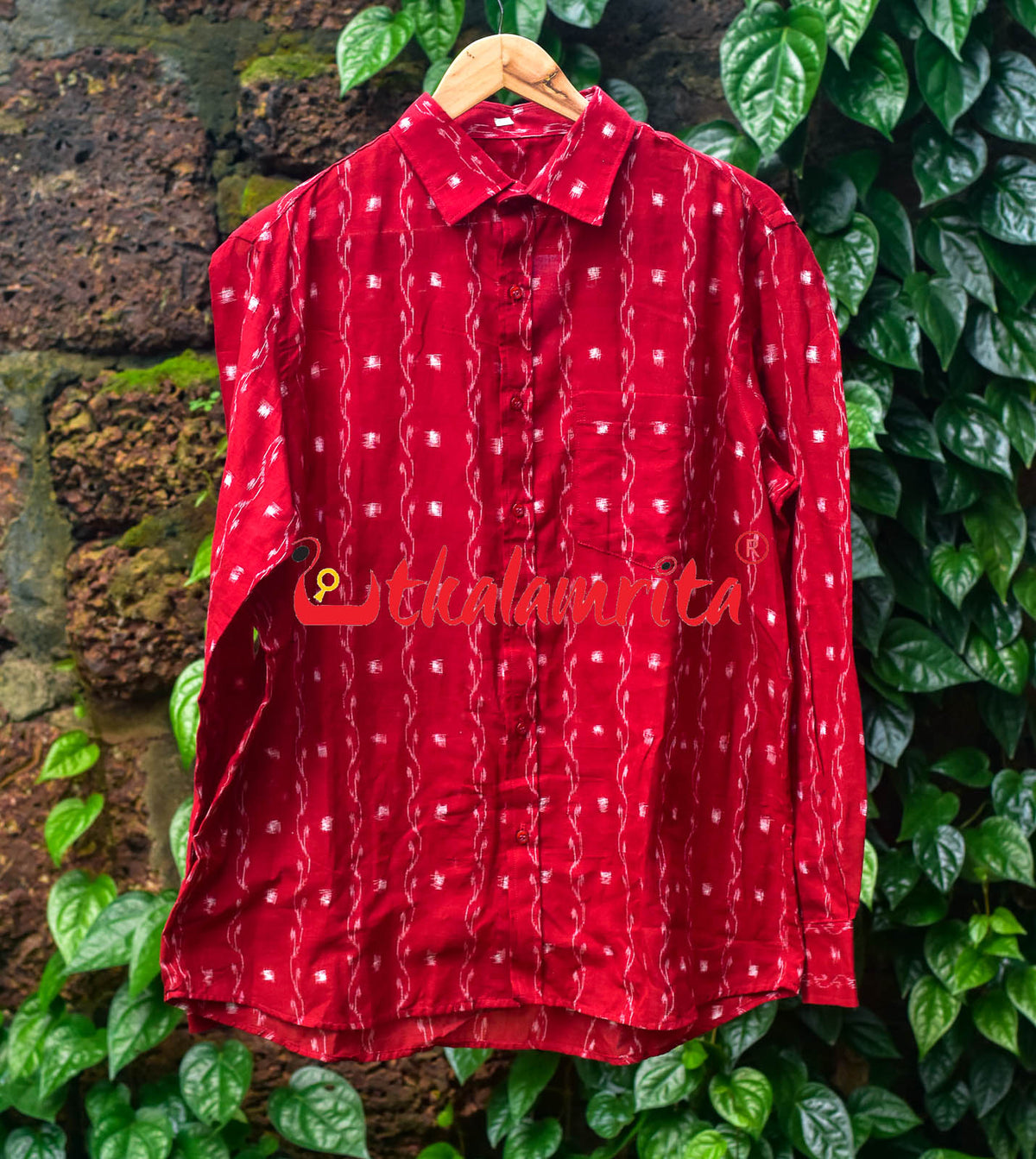 Lata On Red (Men Full Shirt) (Copy)