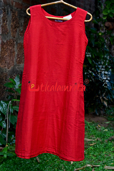 Plain Red Kurti (Ladies' Kurti)