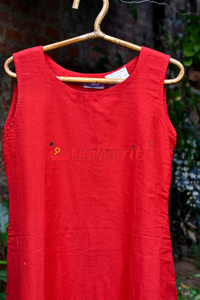 Plain Red Kurti (Ladies' Kurti)