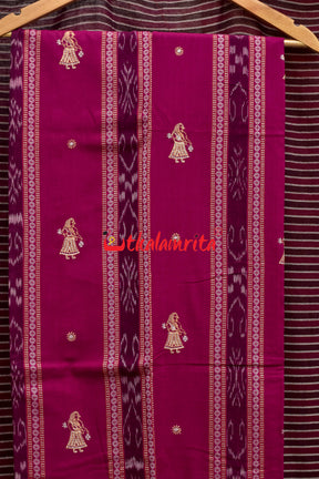 Magenta Chandan Doll Bomkai Dress Set