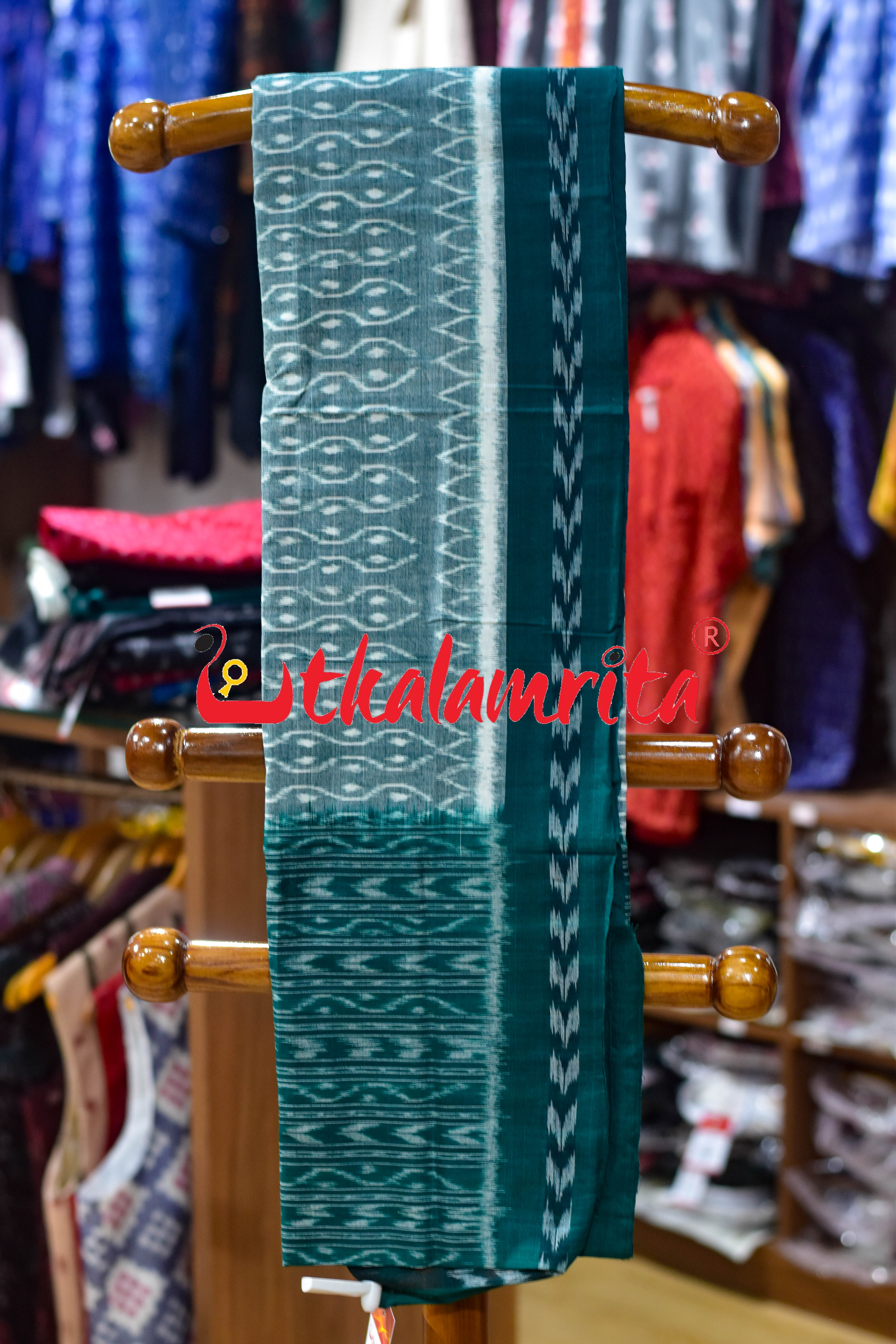 Green Lahari Sambalpuri (Dupatta)