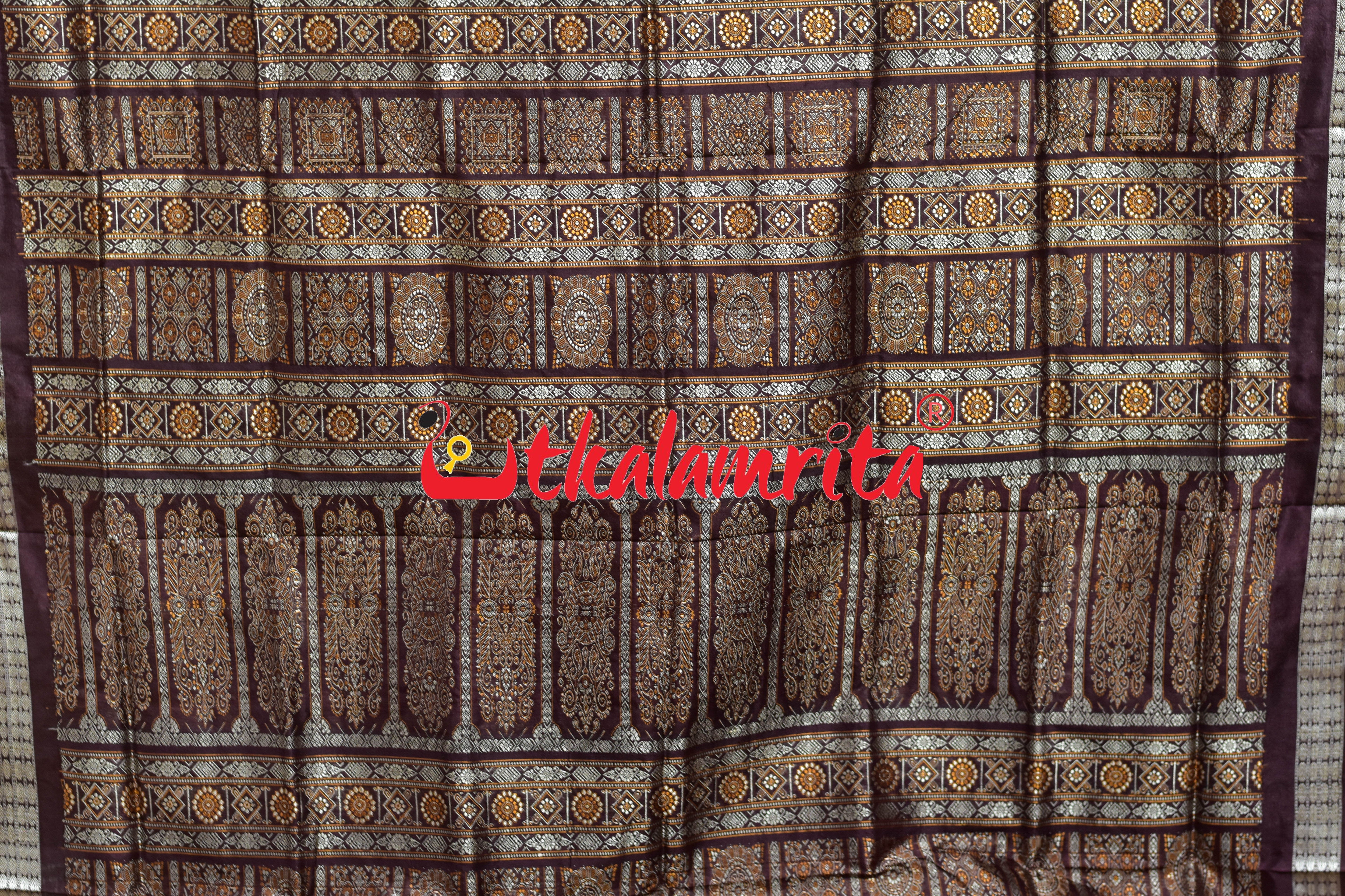 Peri Peri Green Rani Bomkai Silk Saree