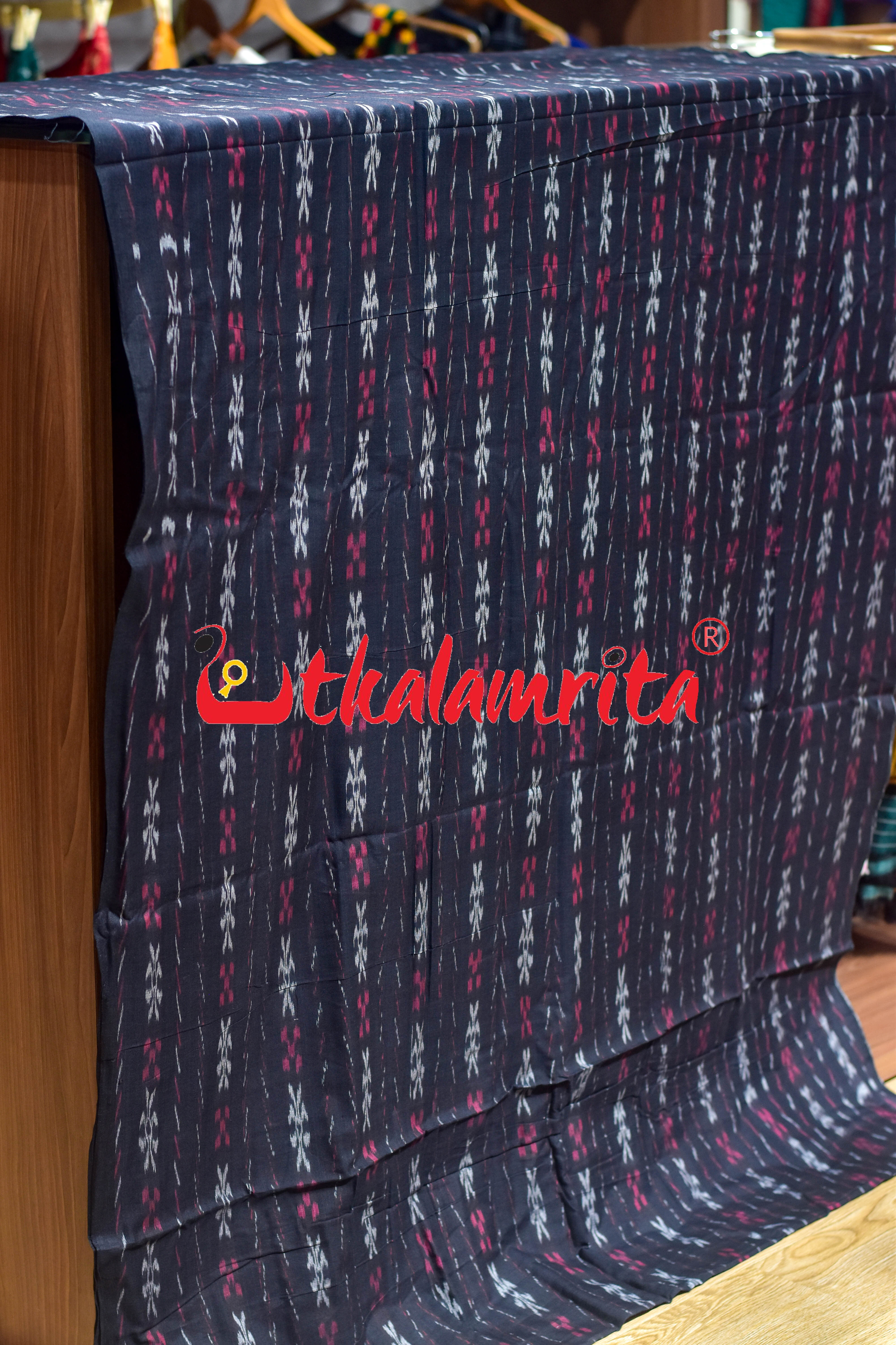 Black Pasapali Paper Design Cotton (Fabric)