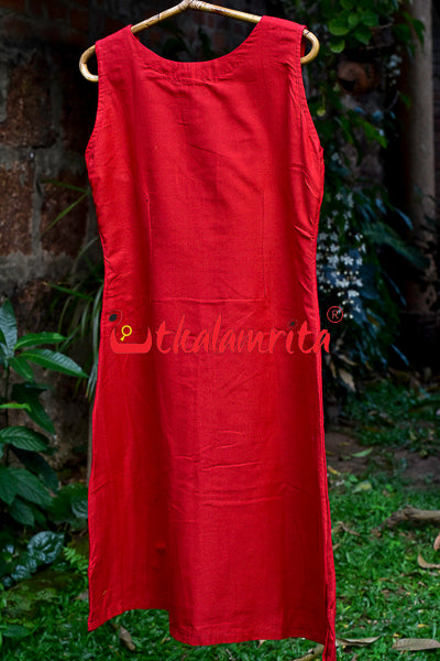 Plain Red Kurti (Ladies' Kurti)