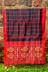 Tussar Santhal Black Red