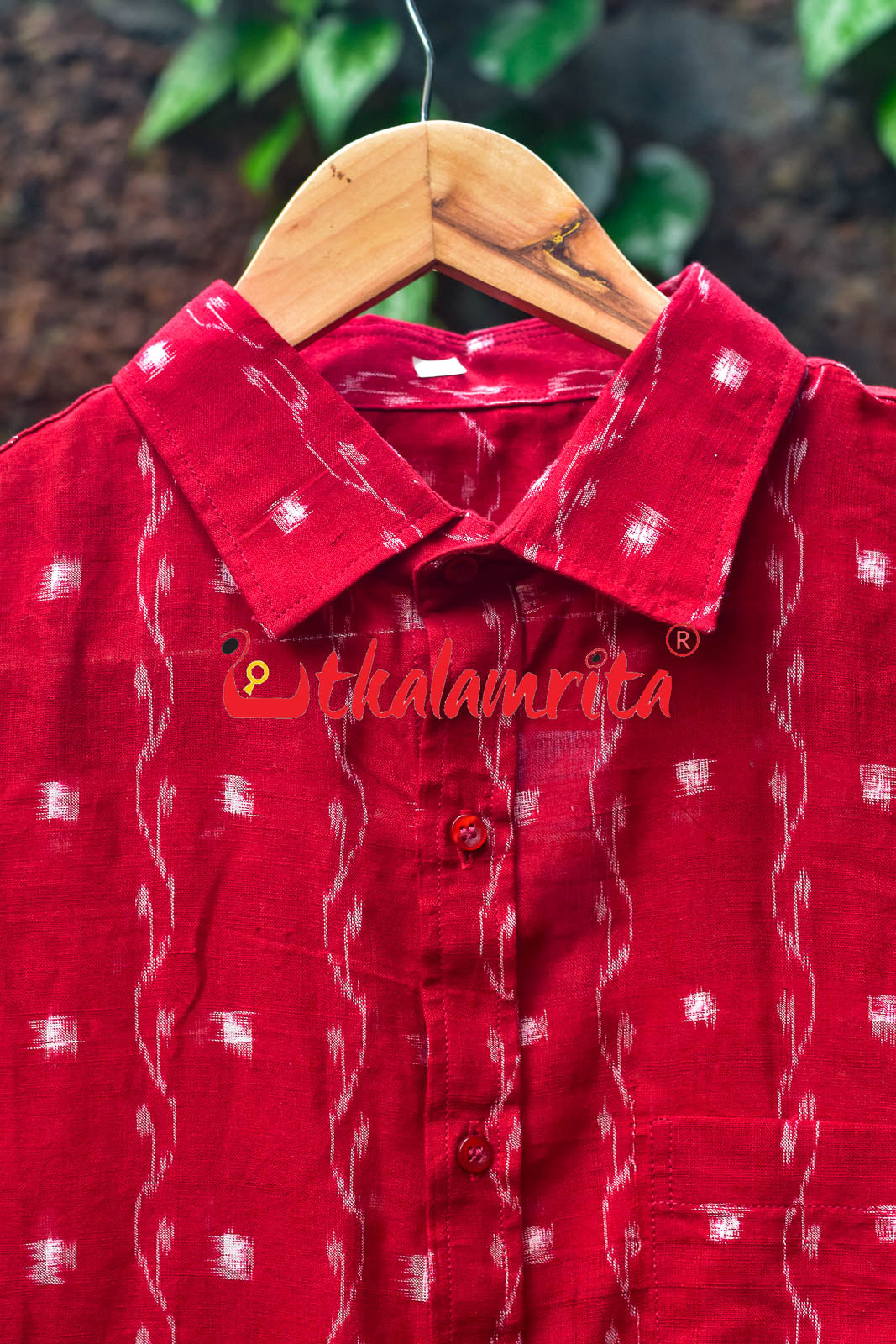 Lata On Red (Men Full Shirt) (Copy)