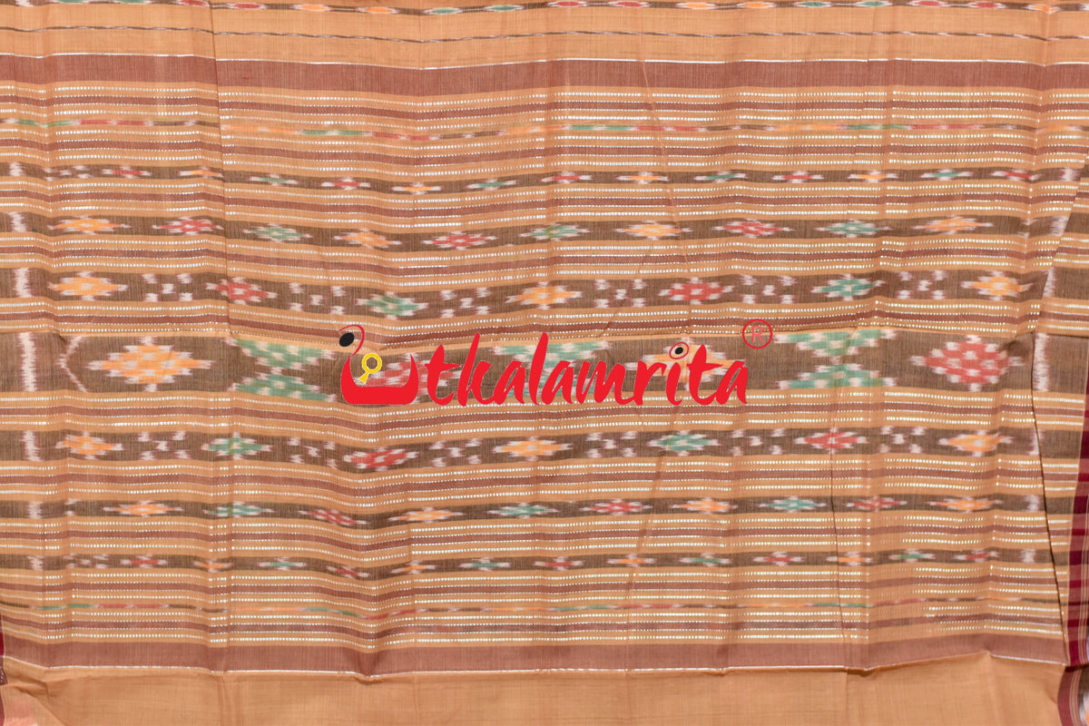 Cream Koli Maala Pittala Single Cotton Saree