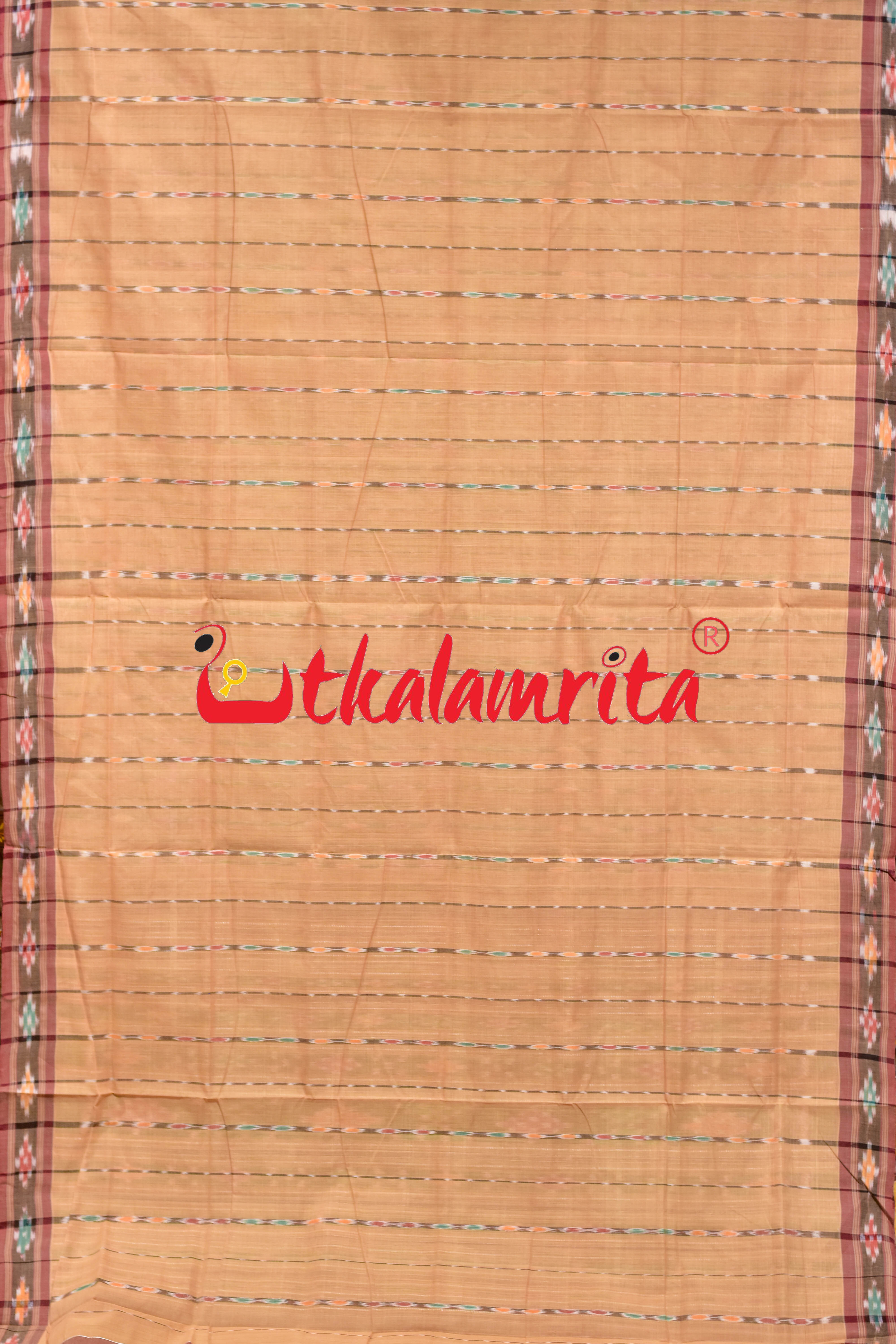 Cream Koli Maala Pittala Single Cotton Saree