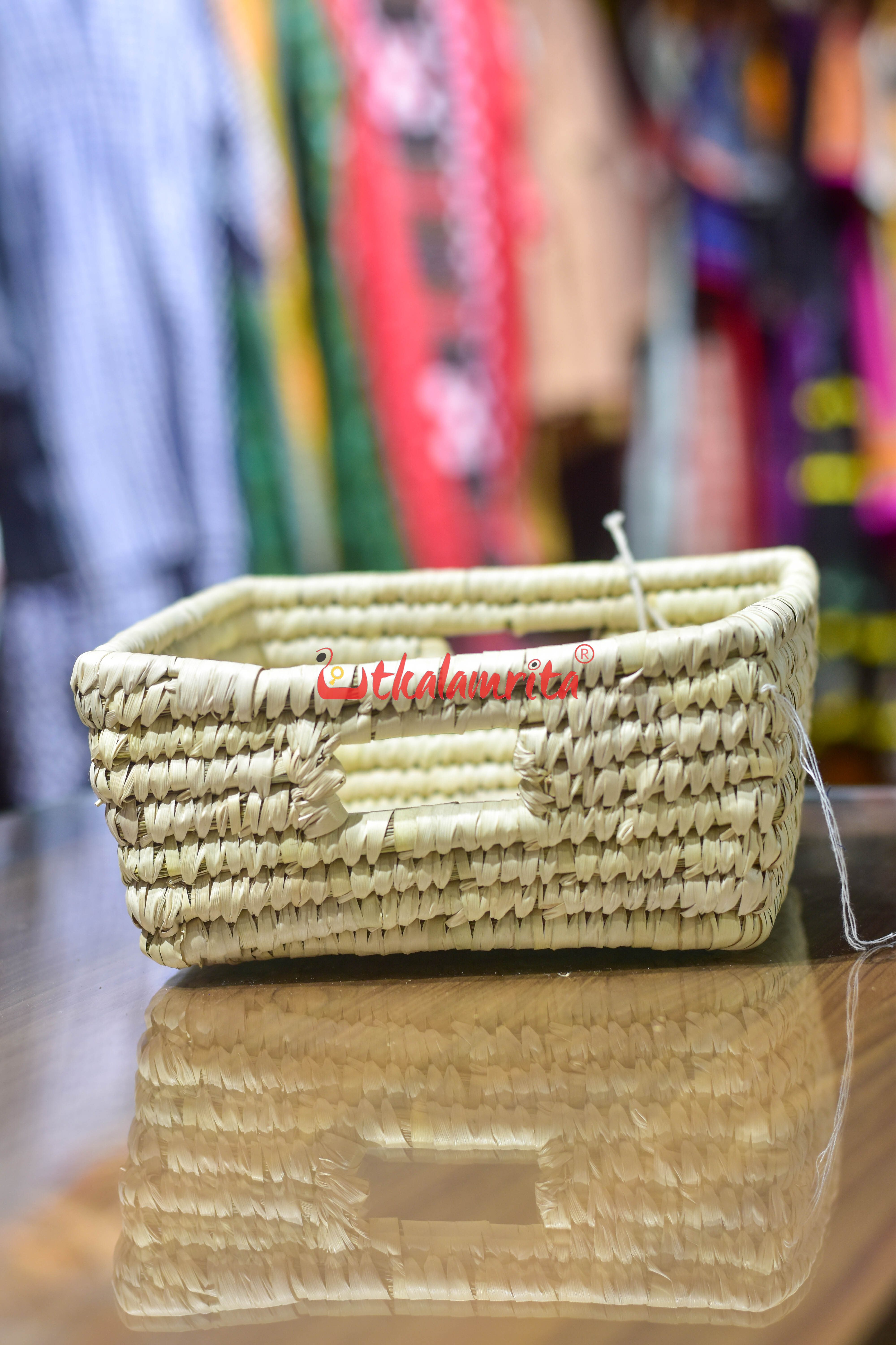 Sabai Grass Natural Square Pathuri Organiser- Small