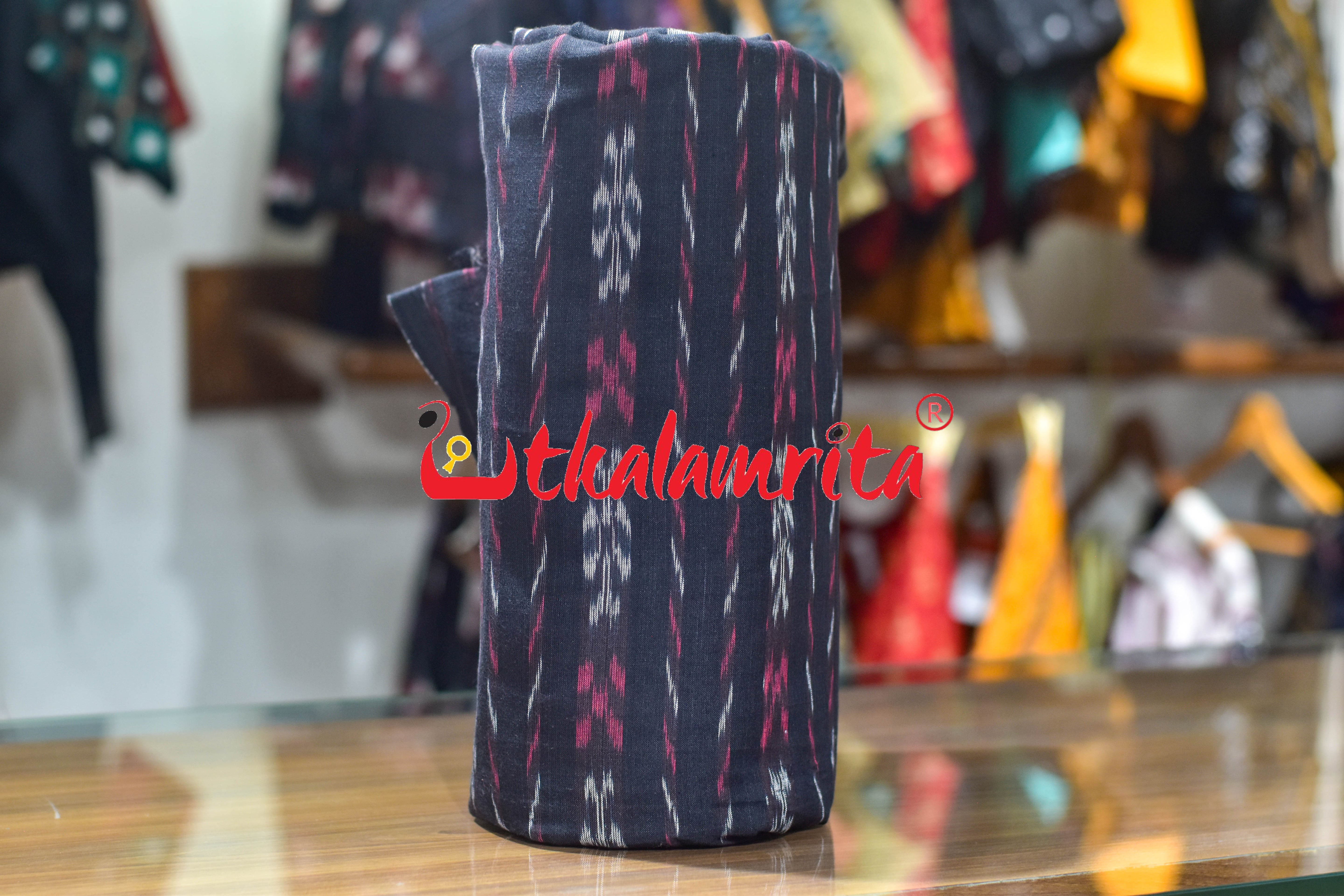 Black Pasapali Paper Design Cotton (Fabric)