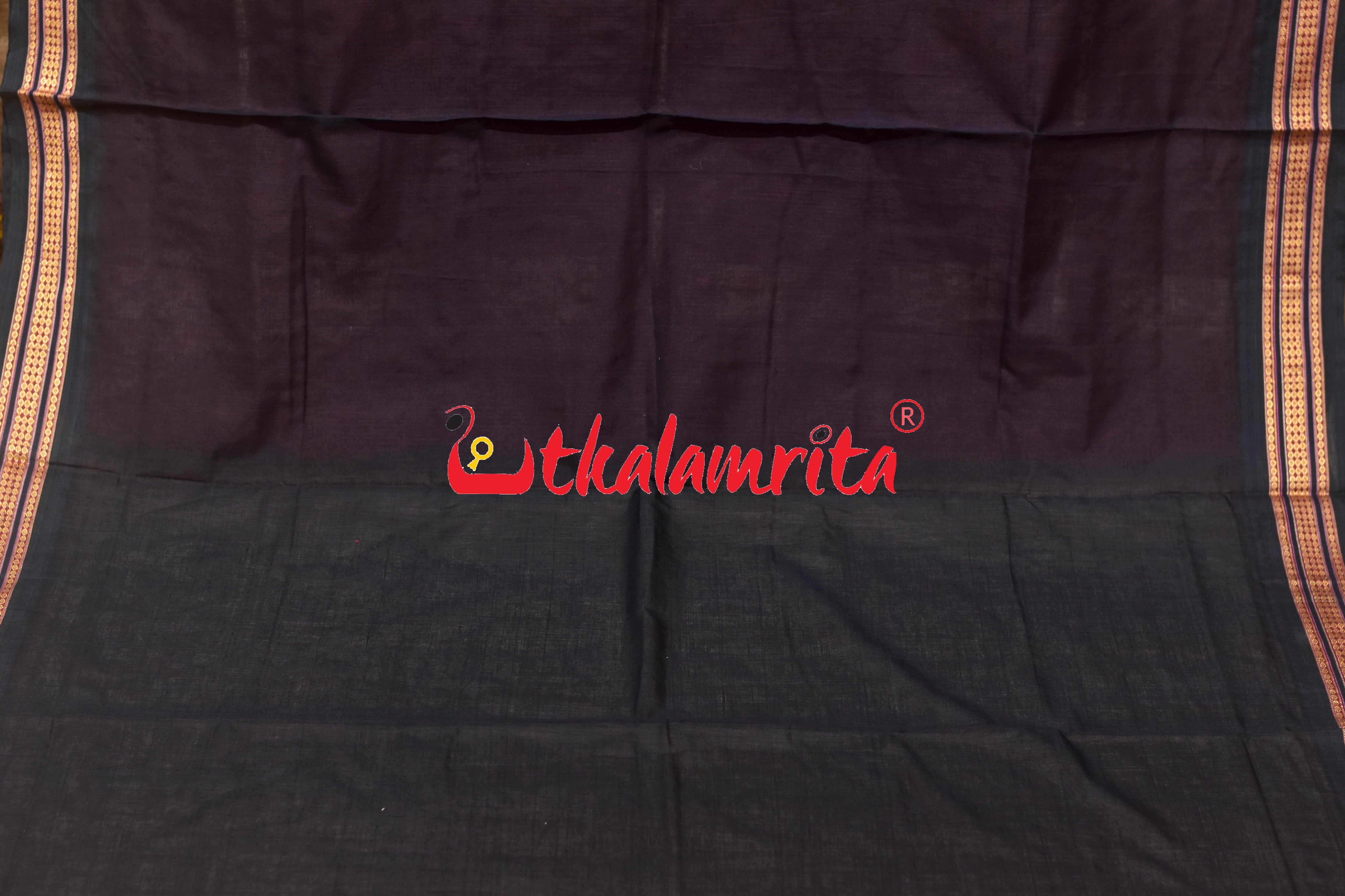 Red Black Buti Bomkai Cotton Saree