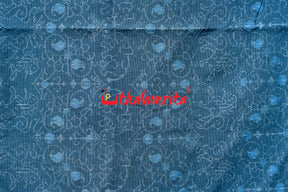 Blue Lion Elephant Sambalpuri Cotton Saree