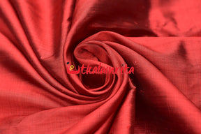 Maroon Rudrakhya Border Silk (Fabric)