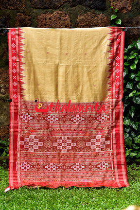 Matha Red Pasapali Jhoti Anchal Khandua Silk Saree