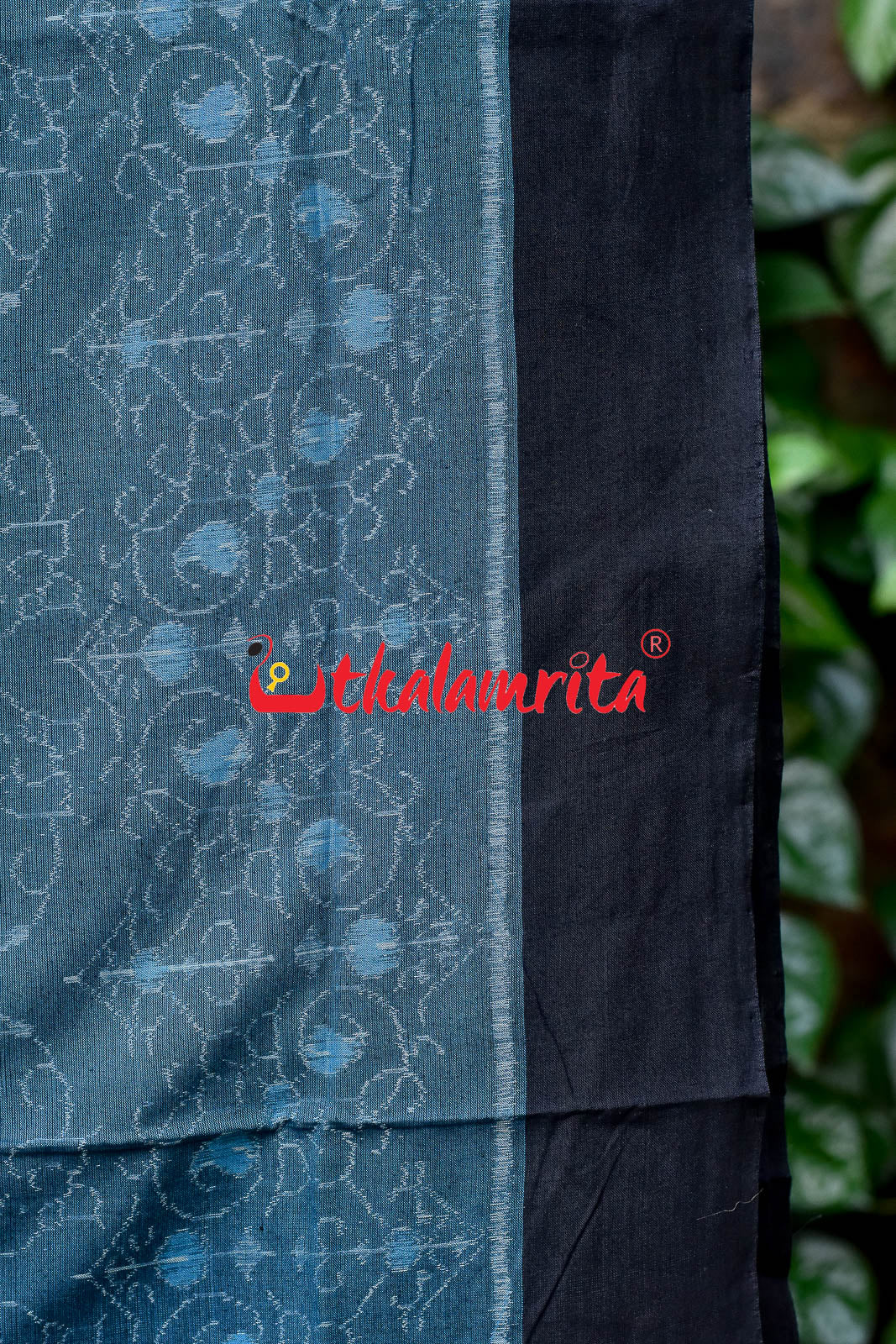 Blue Lion Elephant Sambalpuri Cotton Saree