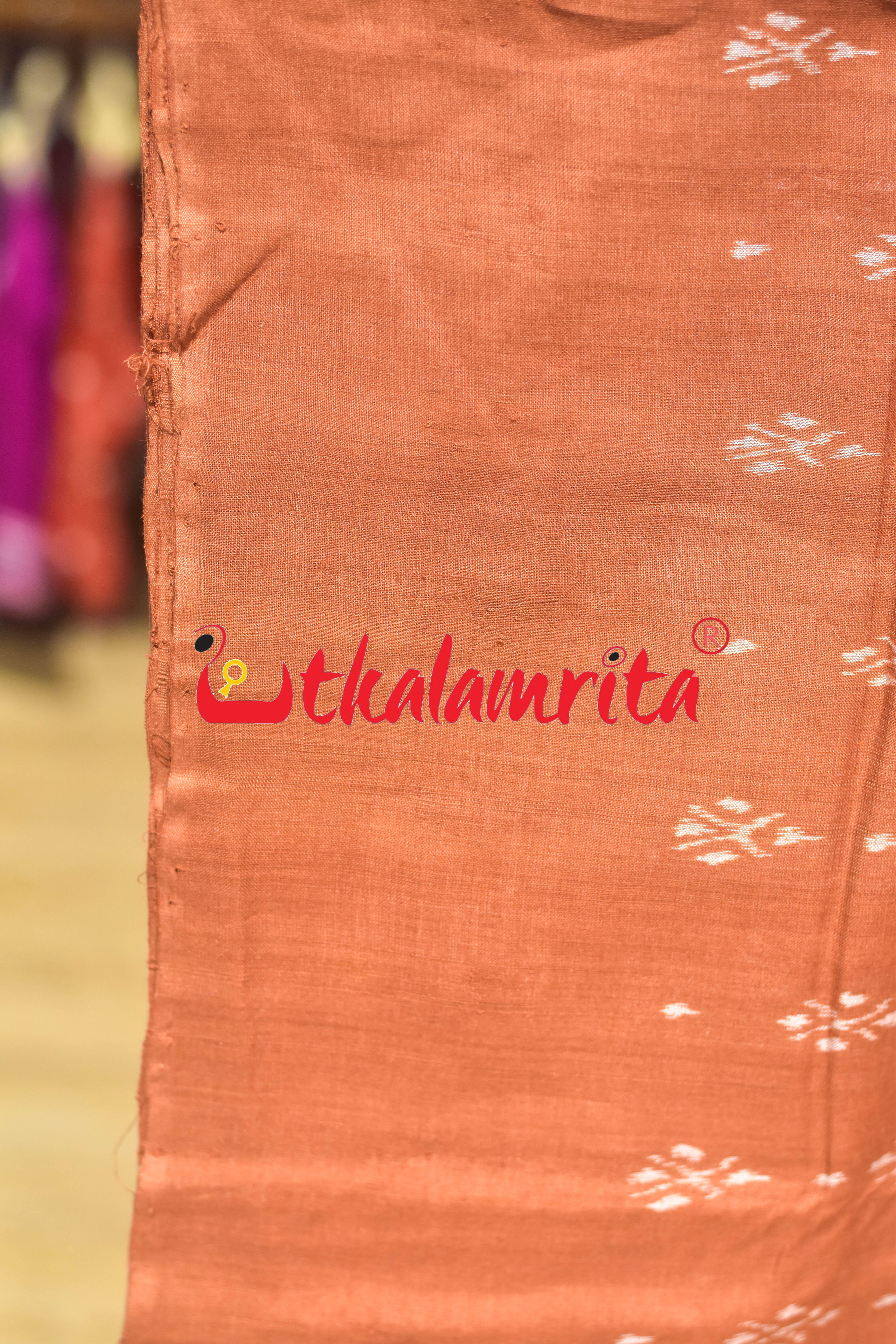 Brown Phula Thikiri Sambalpuri Cotton (Fabric)
