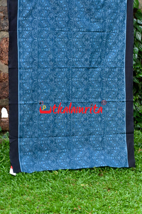 Blue Lion Elephant Sambalpuri Cotton Saree