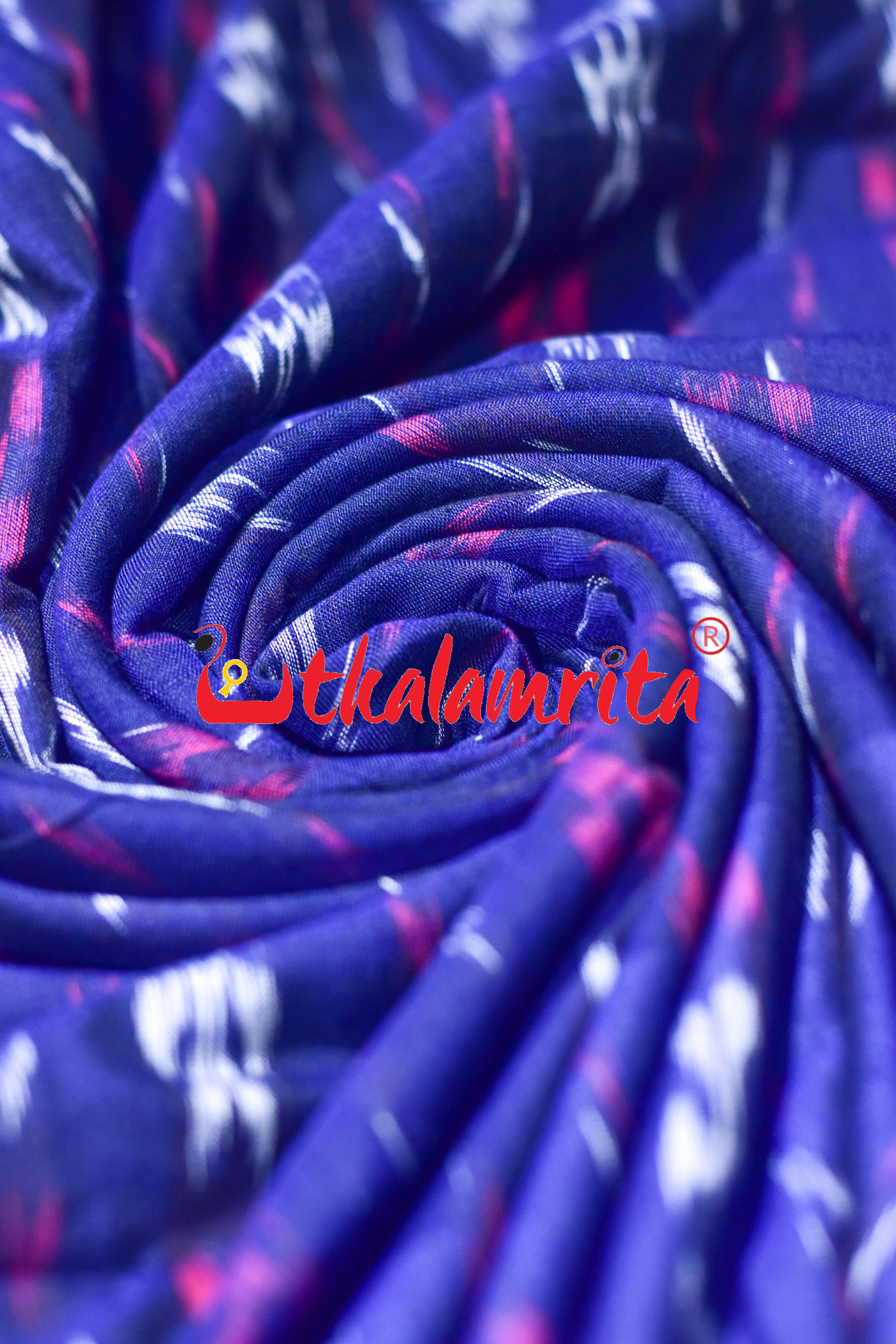 Blue Pasapali Paper Design Cotton (Fabric)