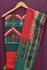 Green Lahari With Pasapali Sambalpuri Dress Set