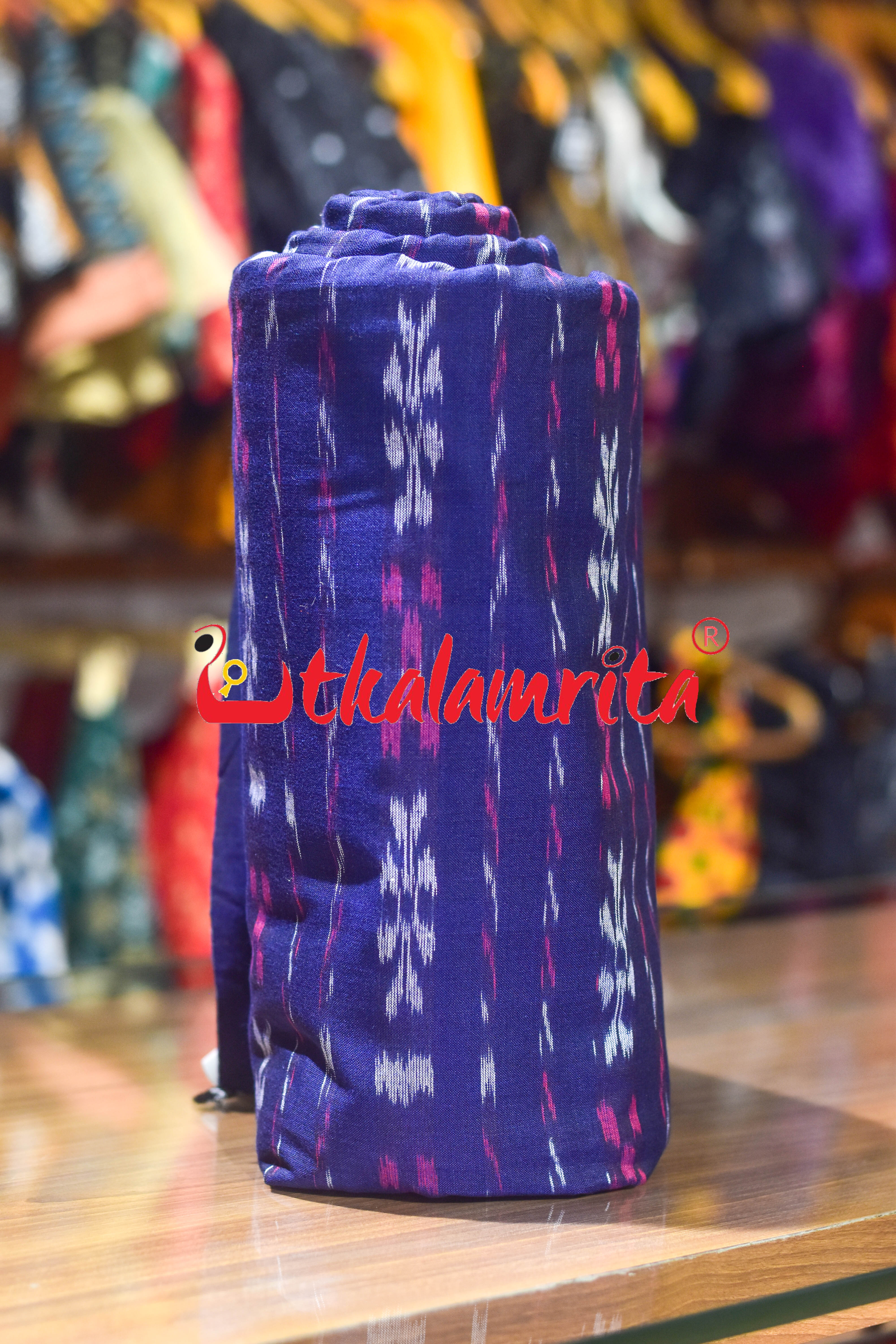 Blue Pasapali Paper Design Cotton (Fabric)