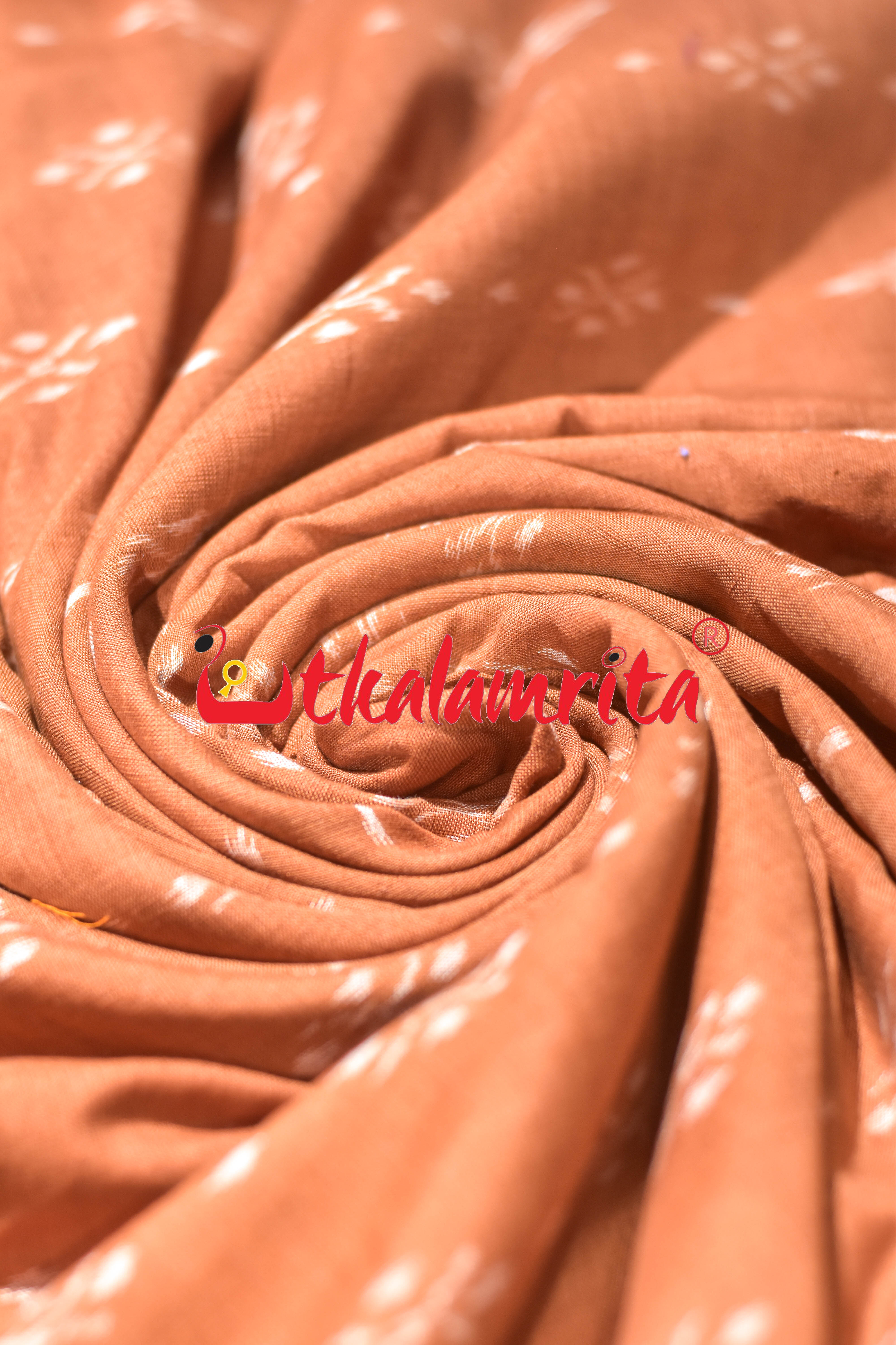 Brown Phula Thikiri Sambalpuri Cotton (Fabric)