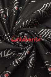 Black Mayurachandrika Sambalpuri Silk (Fabric)