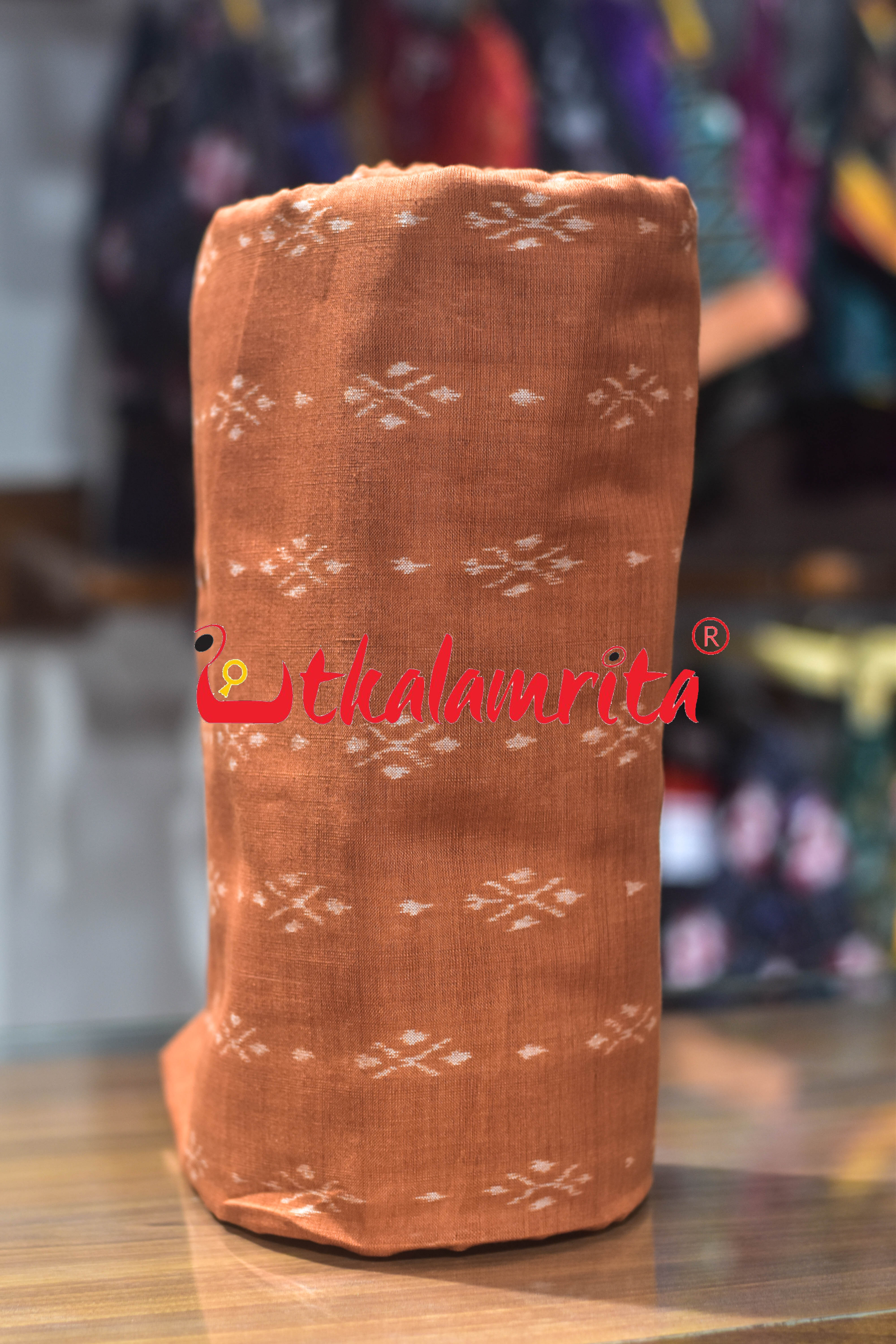 Brown Phula Thikiri Sambalpuri Cotton (Fabric)