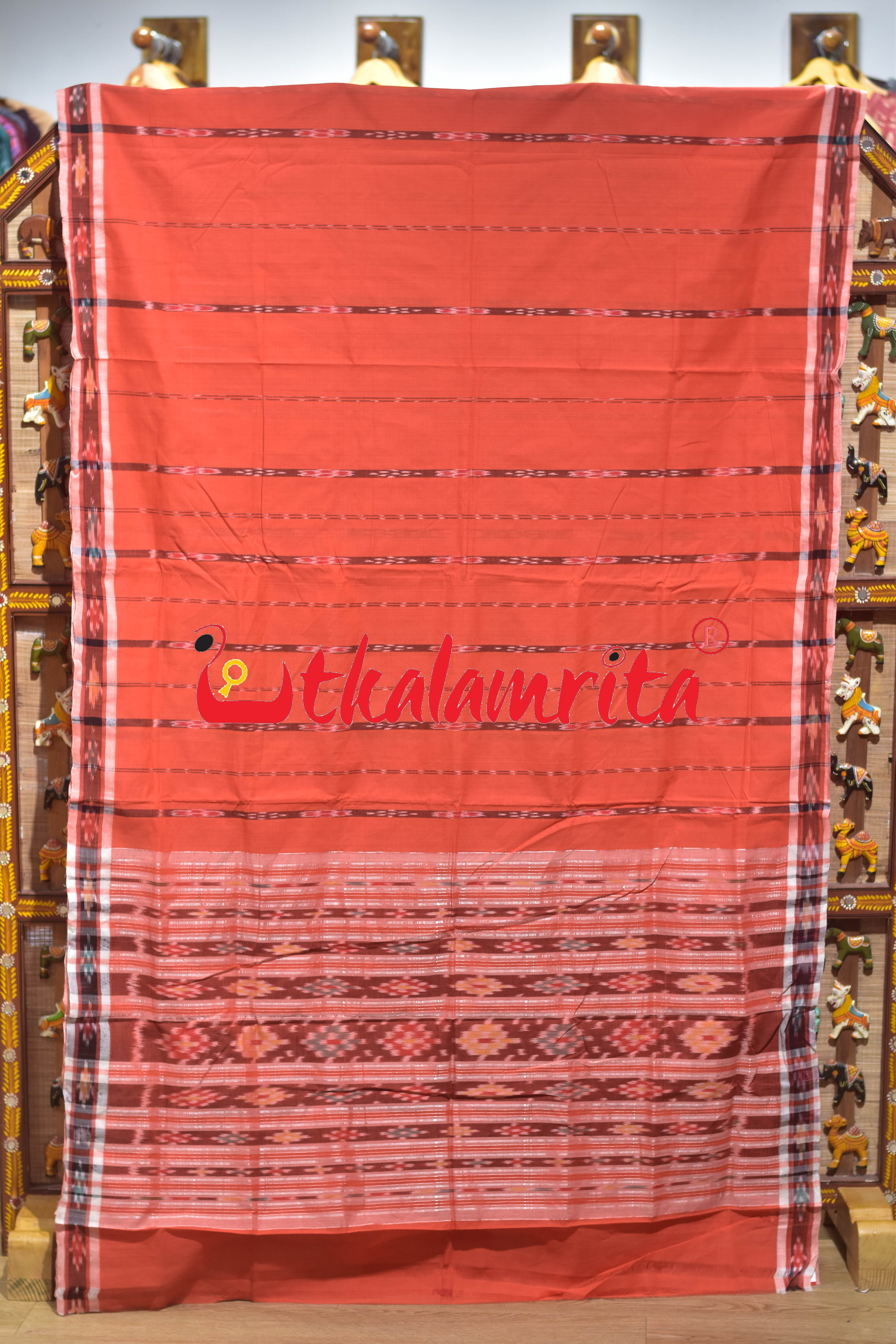 Carrot Paper Pittala Single Cotton Saree