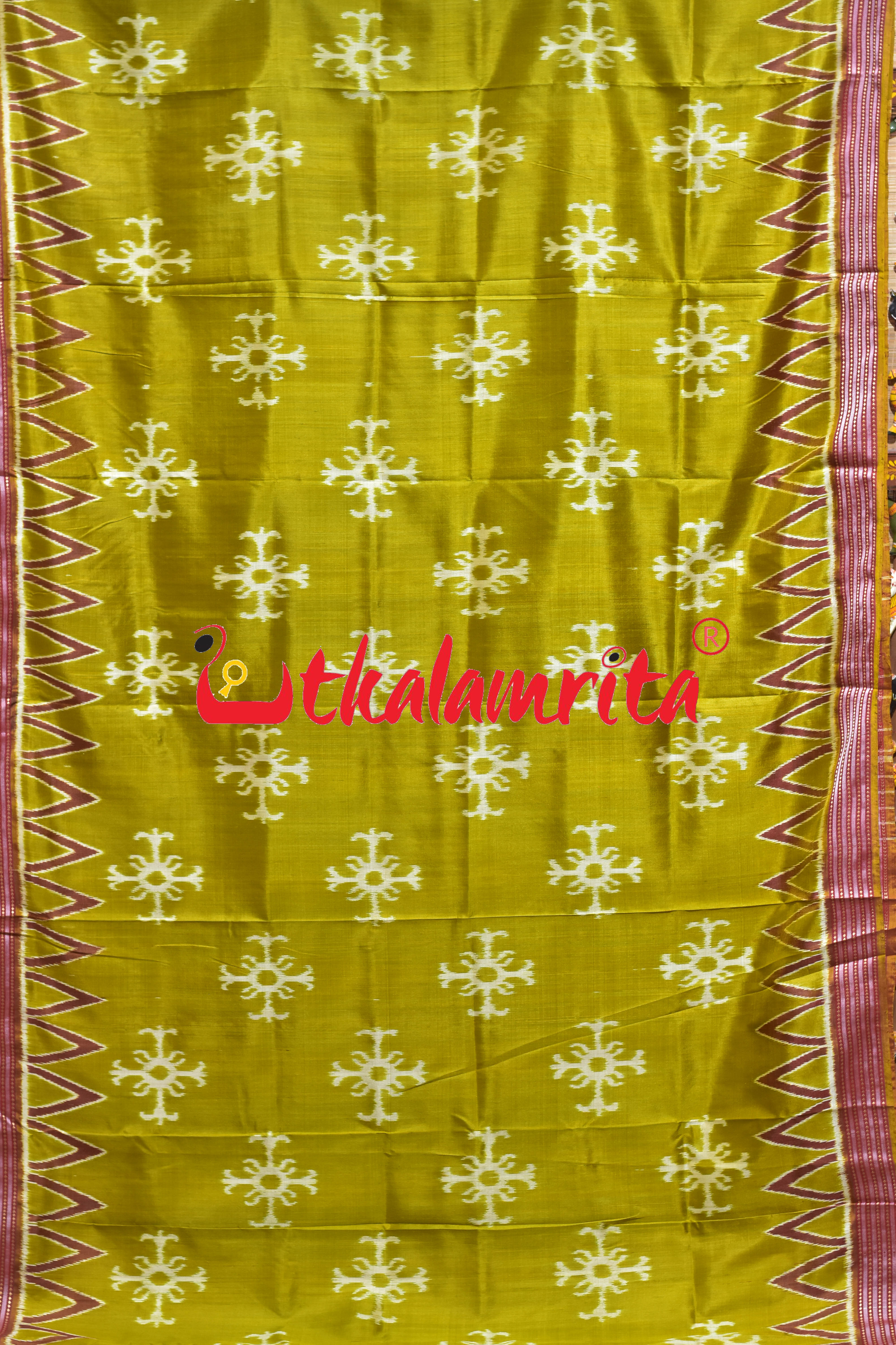 Janhiphuliya Red Border Khandua Silk Saree