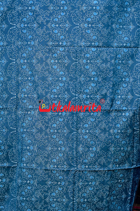 Blue Lion Elephant Sambalpuri Cotton Saree