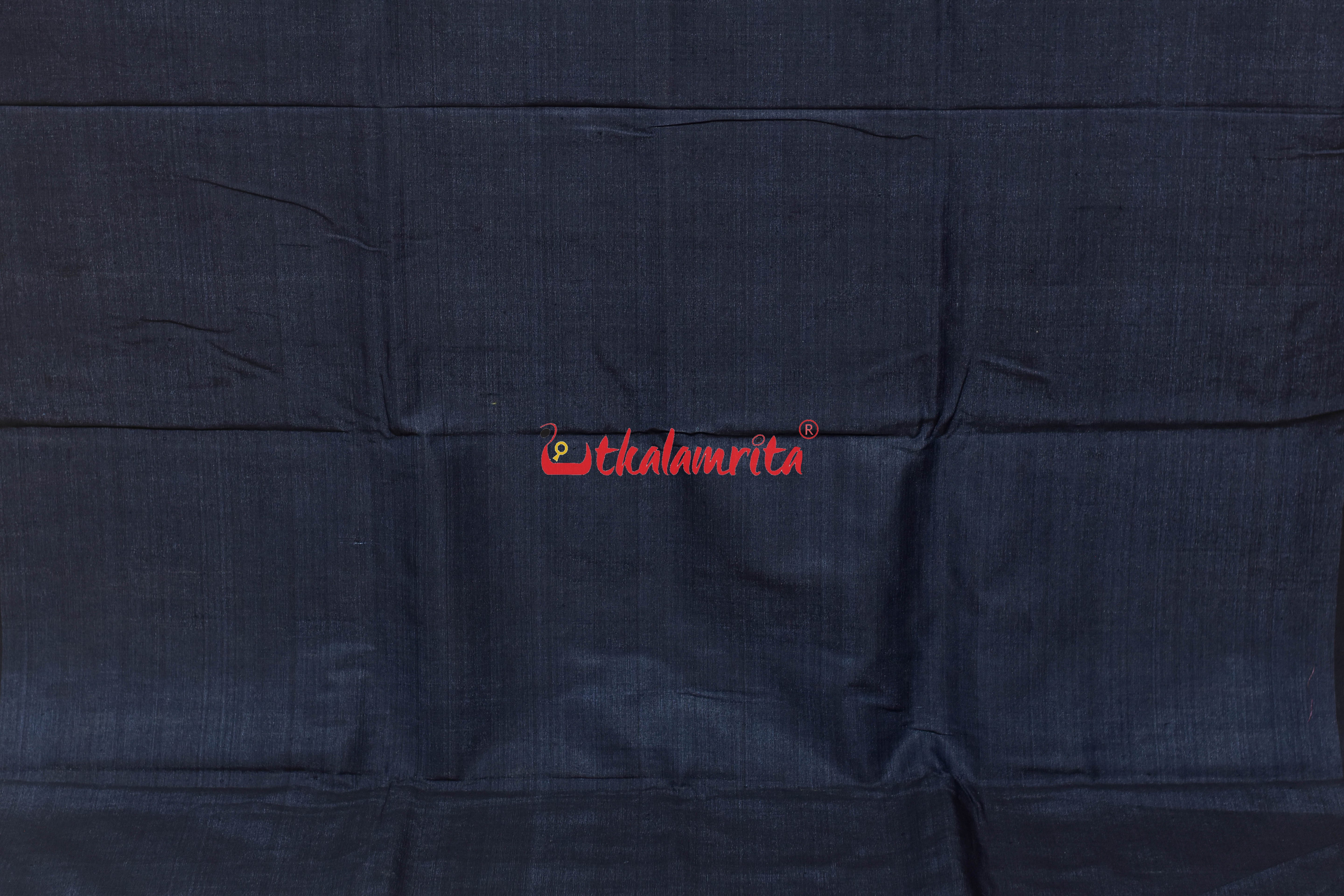 Yellow Black Dobby Border Fine Gopalpur Tussar Silk Saree