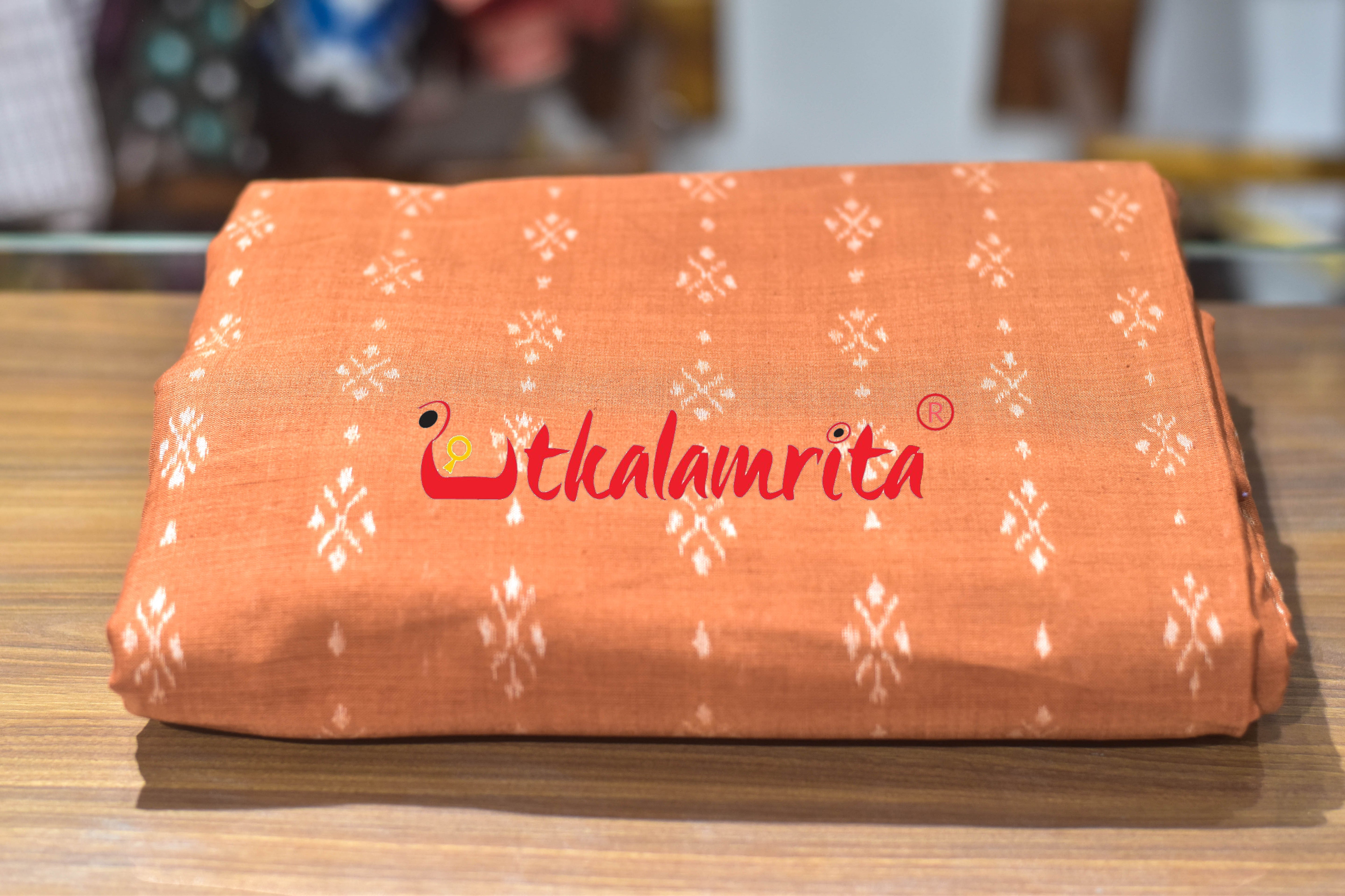 Brown Phula Thikiri Sambalpuri Cotton (Fabric)