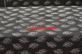 Black Mayurachandrika Sambalpuri Silk (Fabric)