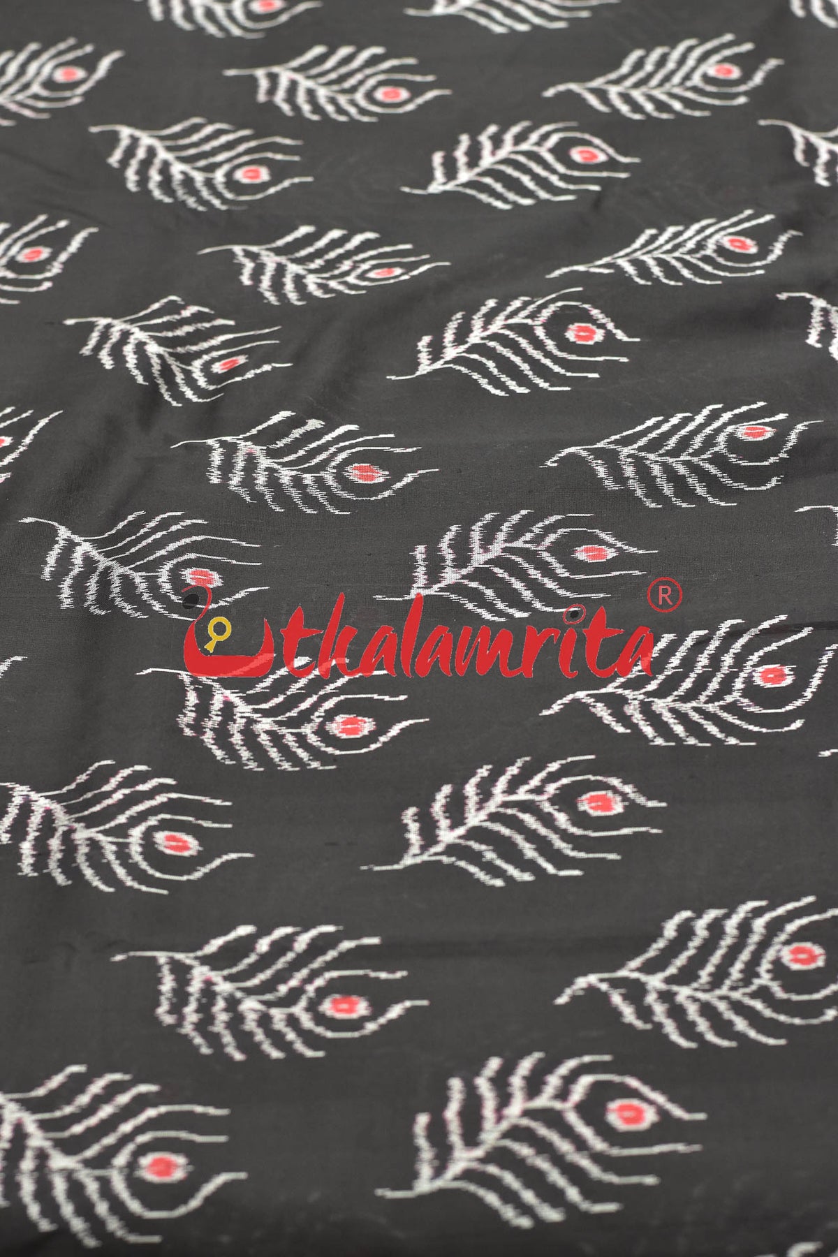 Black Mayurachandrika Sambalpuri Silk (Fabric)