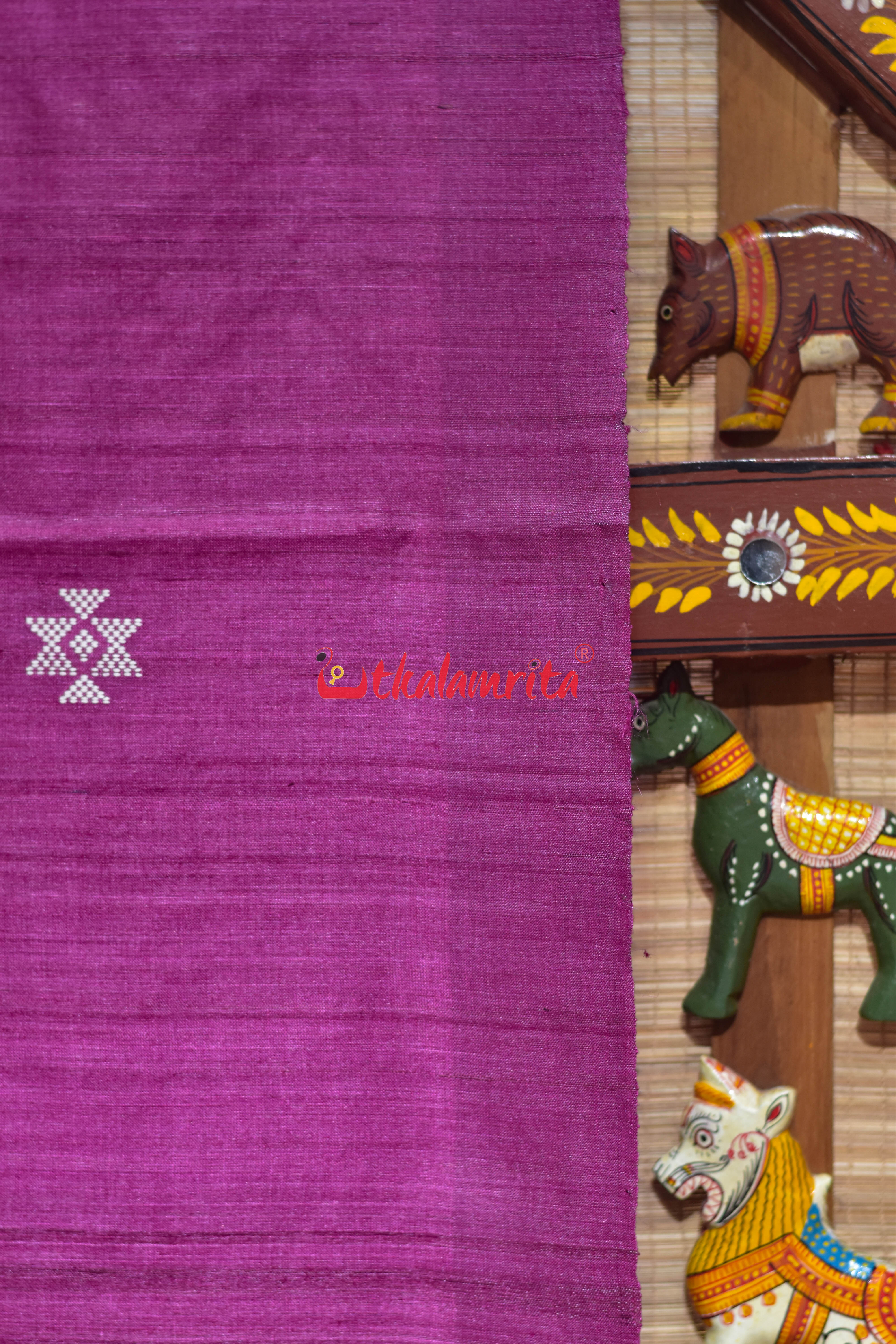 Rani Pink Ganjam Bomkai Inspired Gopalpur Tussar Saree
