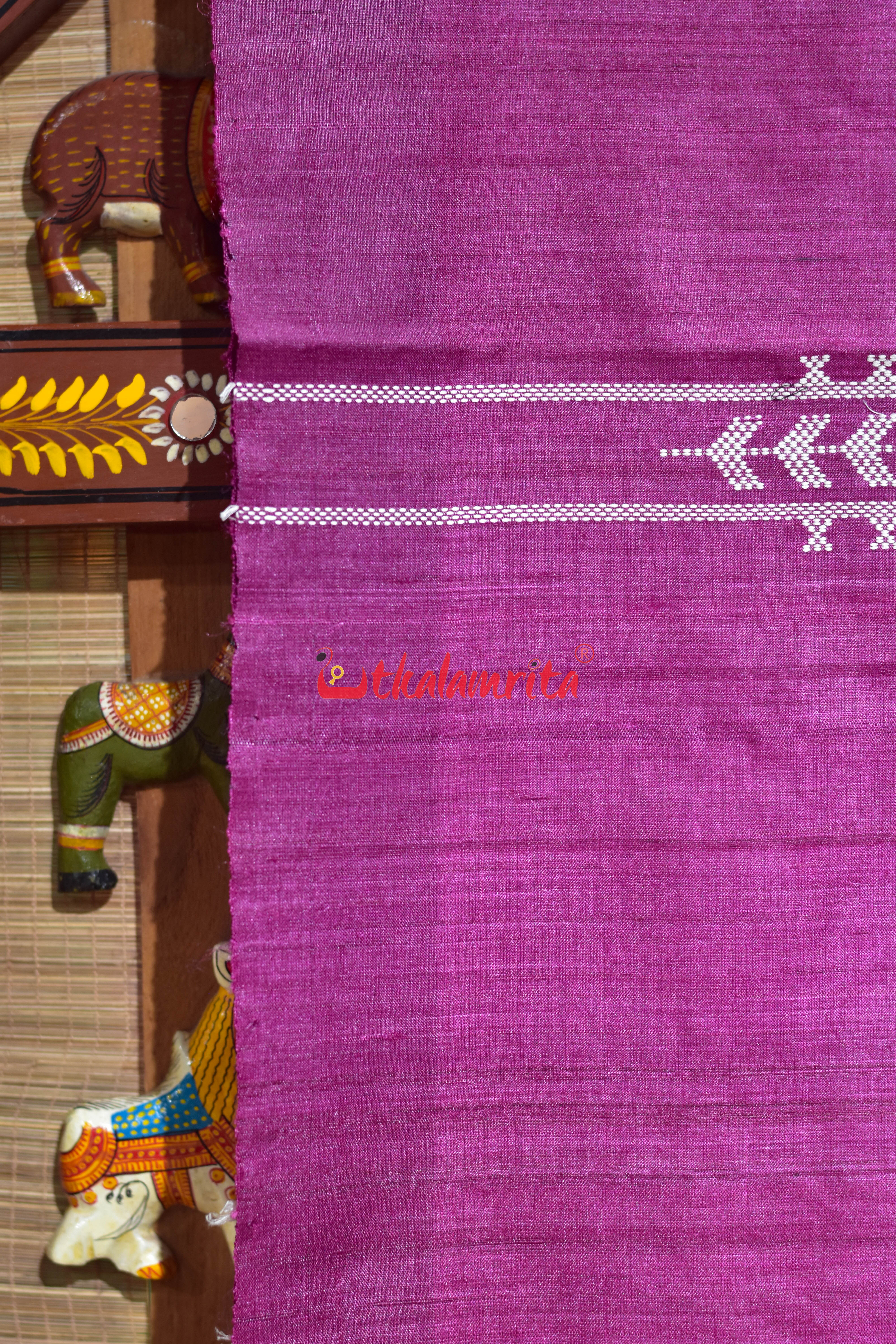 Rani Pink Ganjam Bomkai Inspired Gopalpur Tussar Saree