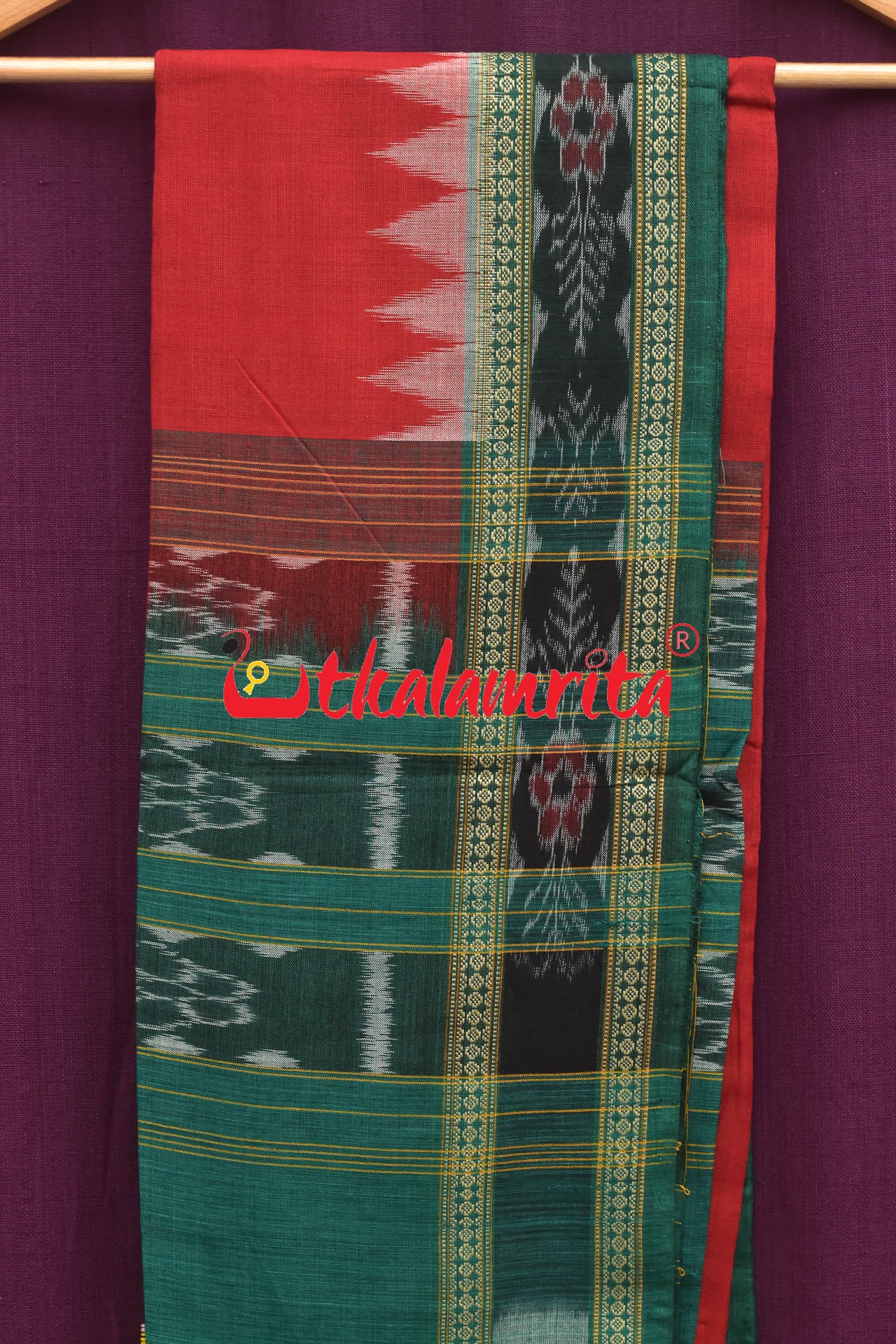 Green Lahari With Pasapali Sambalpuri Dress Set