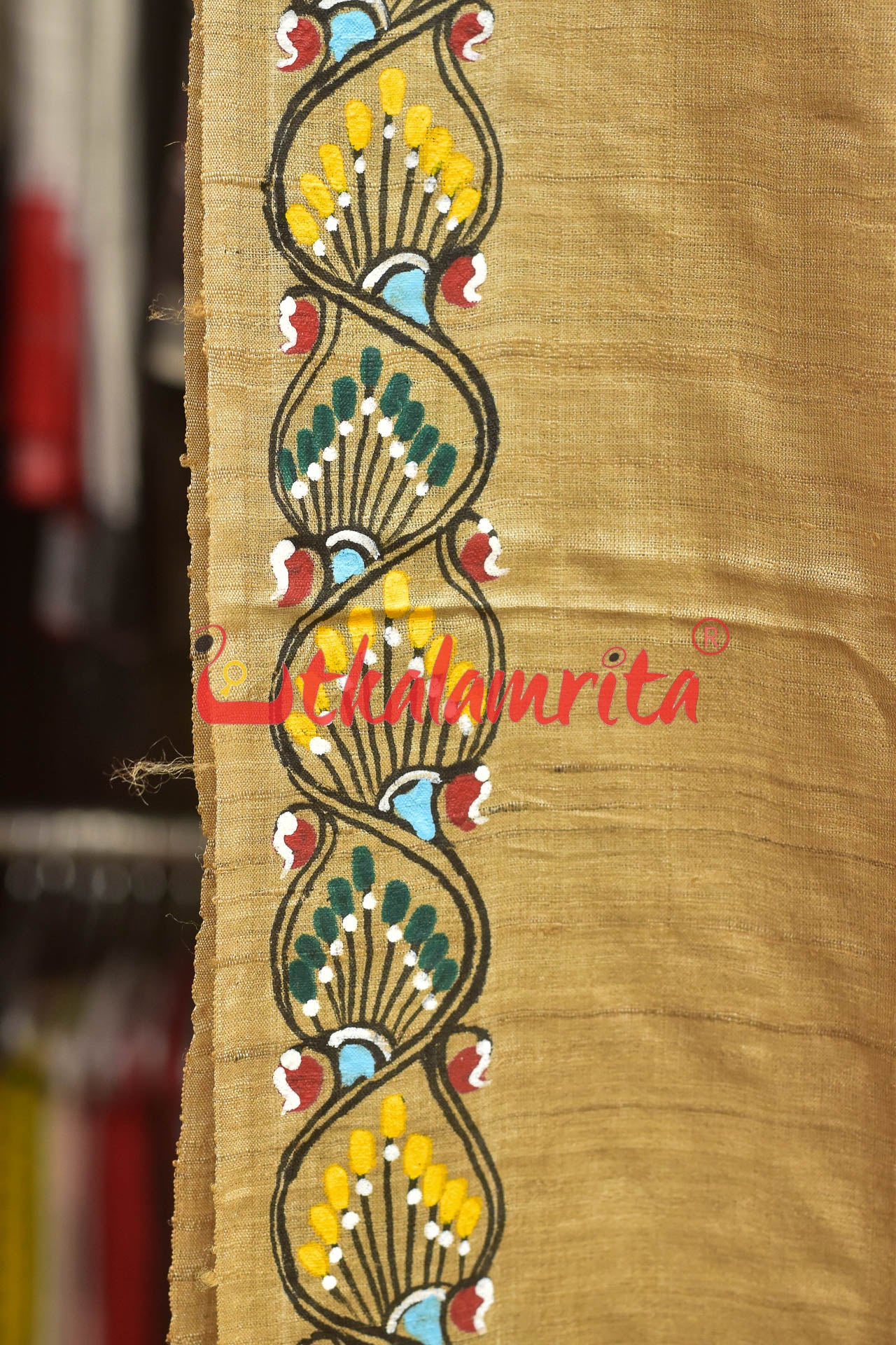 Nauka Par Pattachitra Tussar Silk Saree