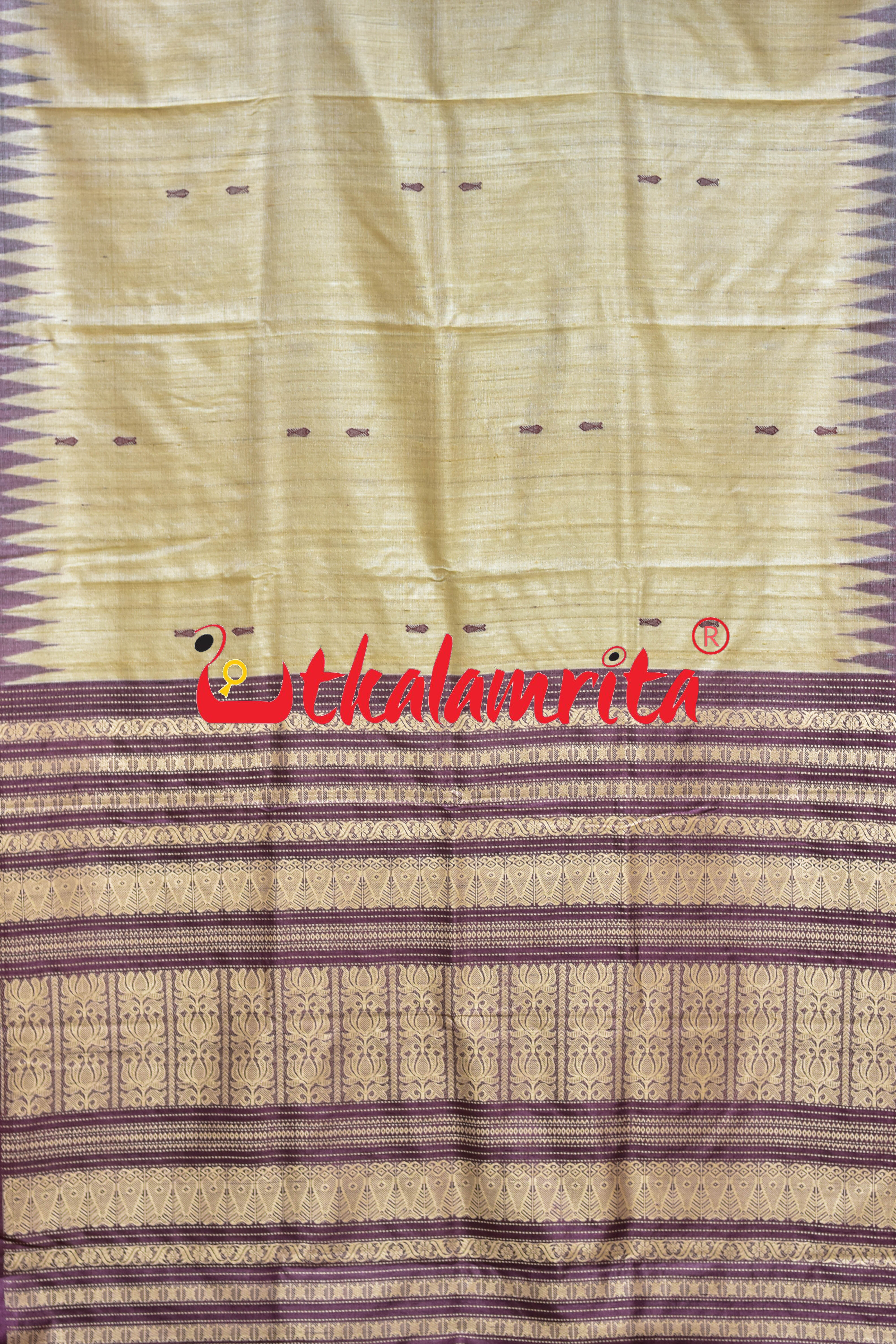 Natural Wine Fish Buti Padma Jala Anchal Gopalpur Tussar Saree