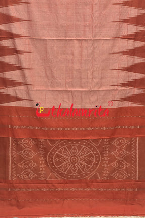 Rust Temples Kargil Kumbha Cotton Saree