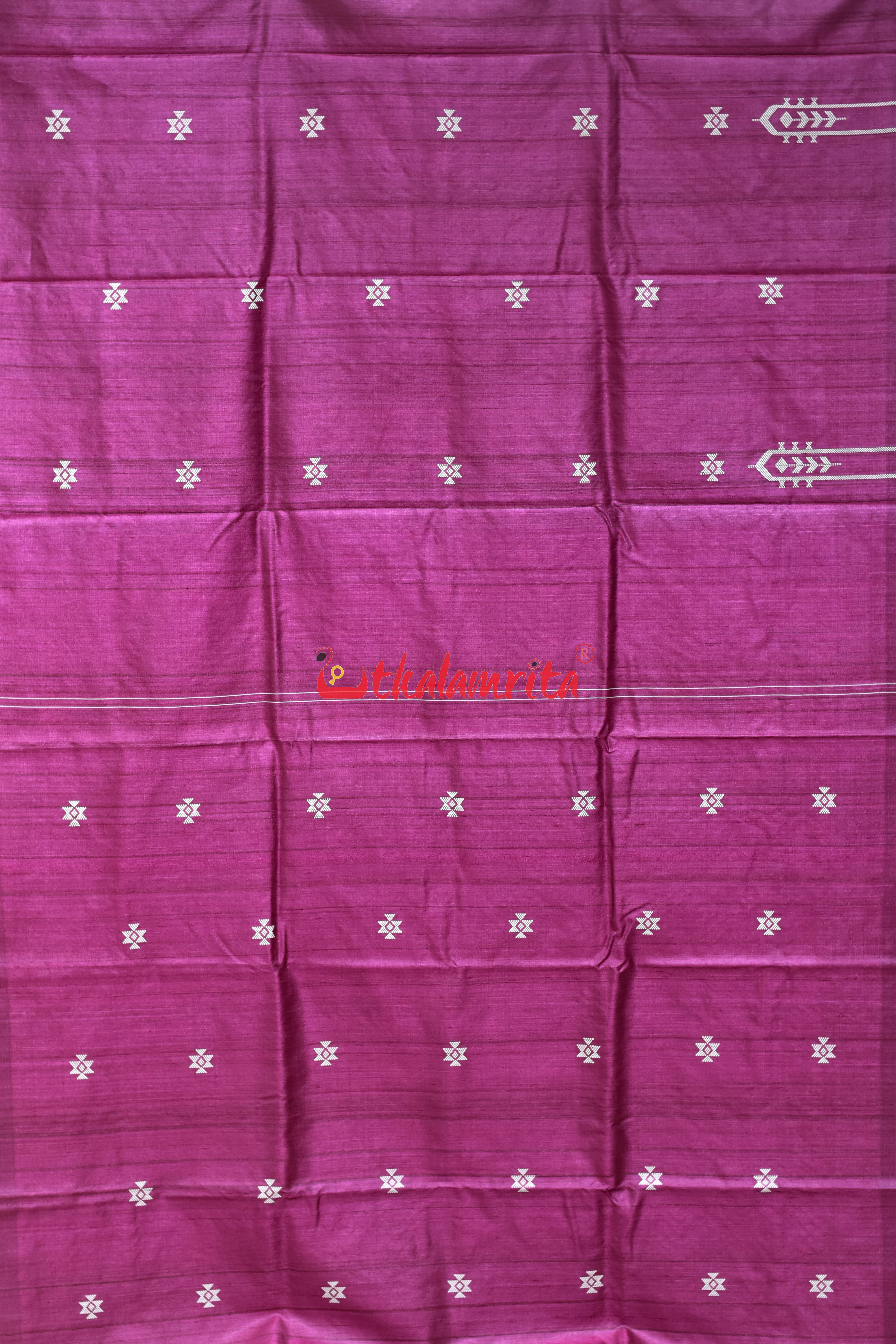 Rani Pink Ganjam Bomkai Inspired Gopalpur Tussar Saree